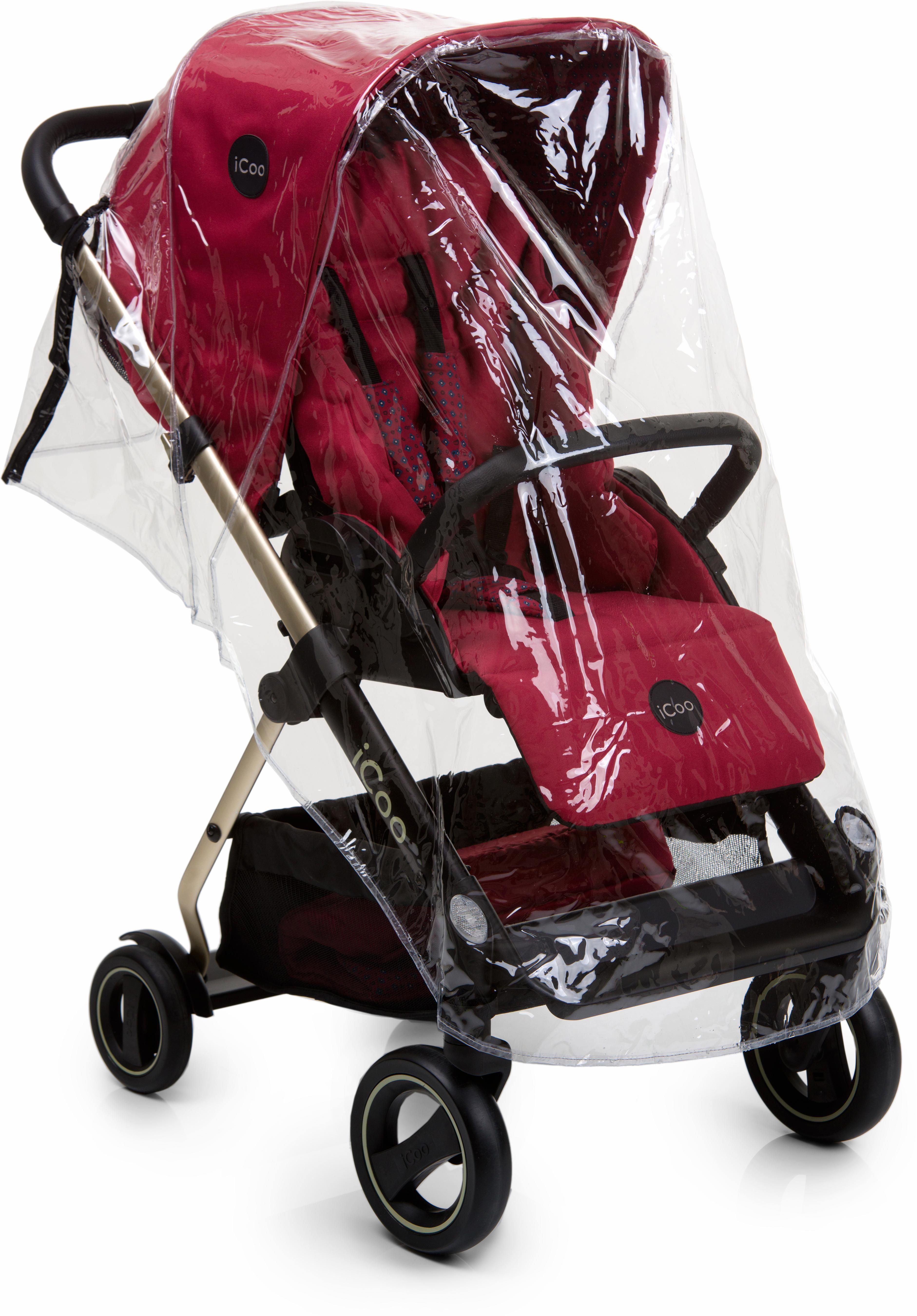 iCoo Kinderwagen-Regenschutzhülle Raincover Acrobat XL, für Kinderwagen transparent Einheitsgröße