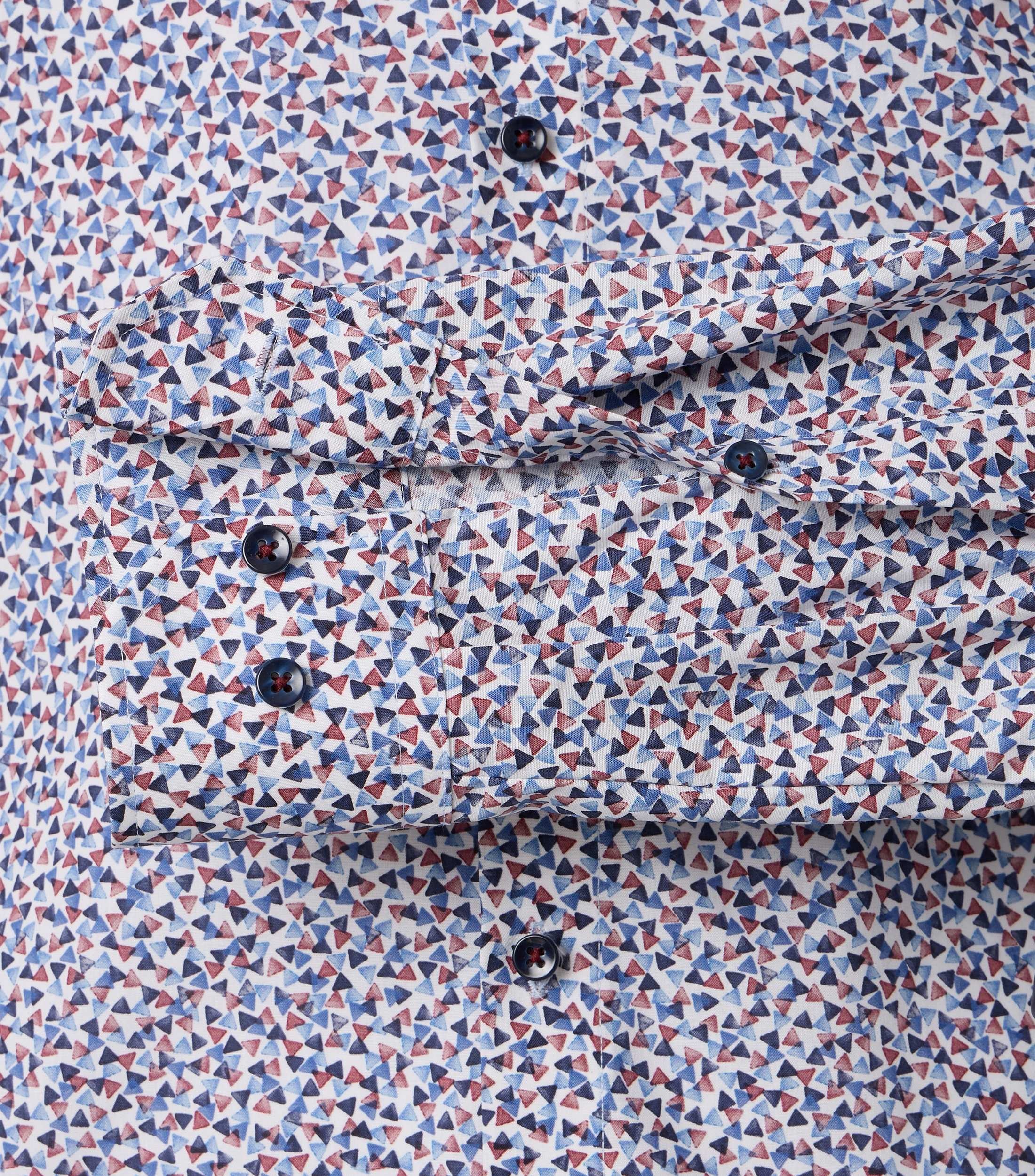 Businesshemd VENTI "VENTI Businesshemd Print", Herren, Gr. 43, Normalgrößen, blau, 100% Baumwolle, bedruckt, schmal, Hemden 3