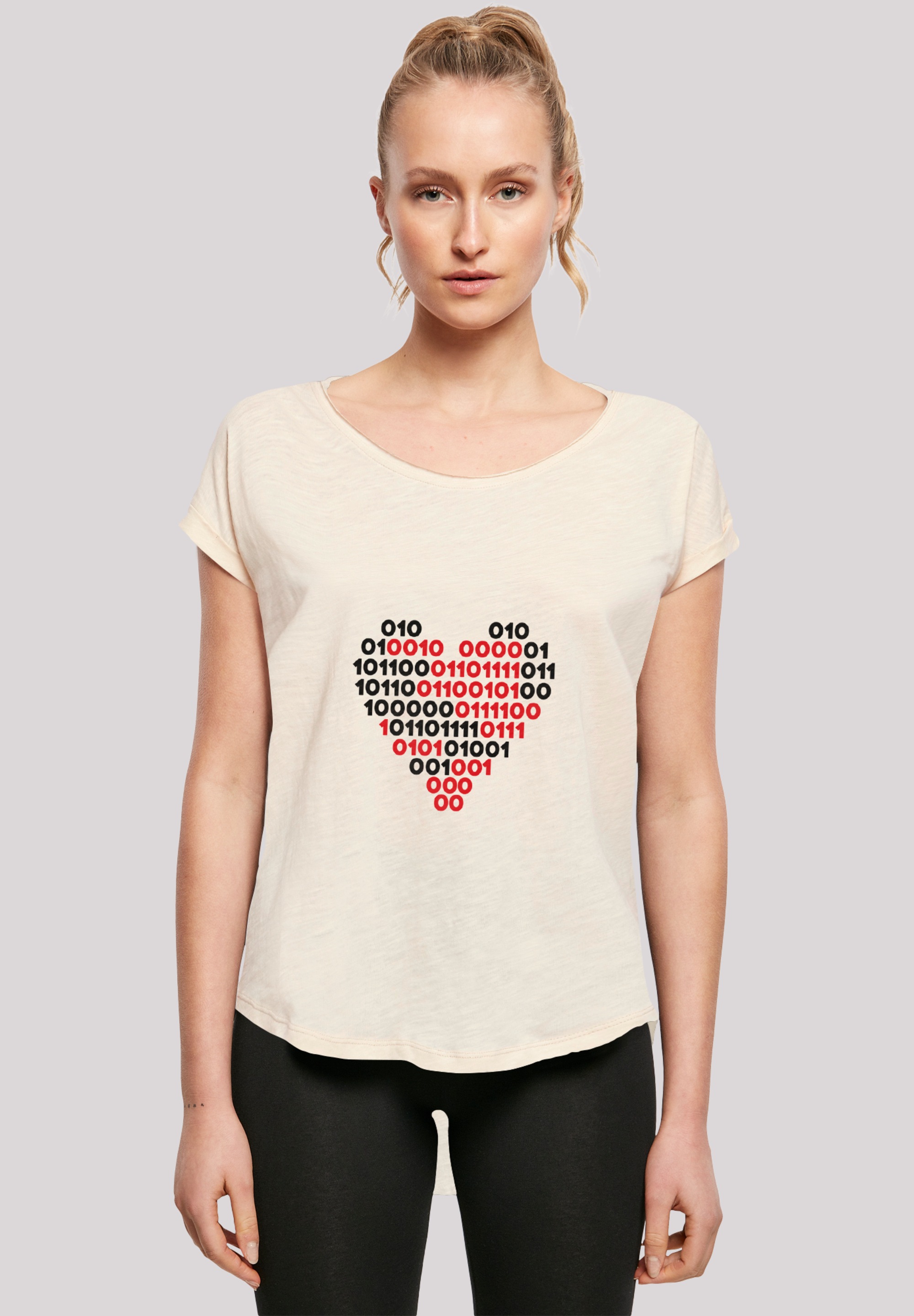 F4NT4STIC T-Shirt "I love you 01001001 Binary Code Herz Valentinstag", Prem günstig online kaufen