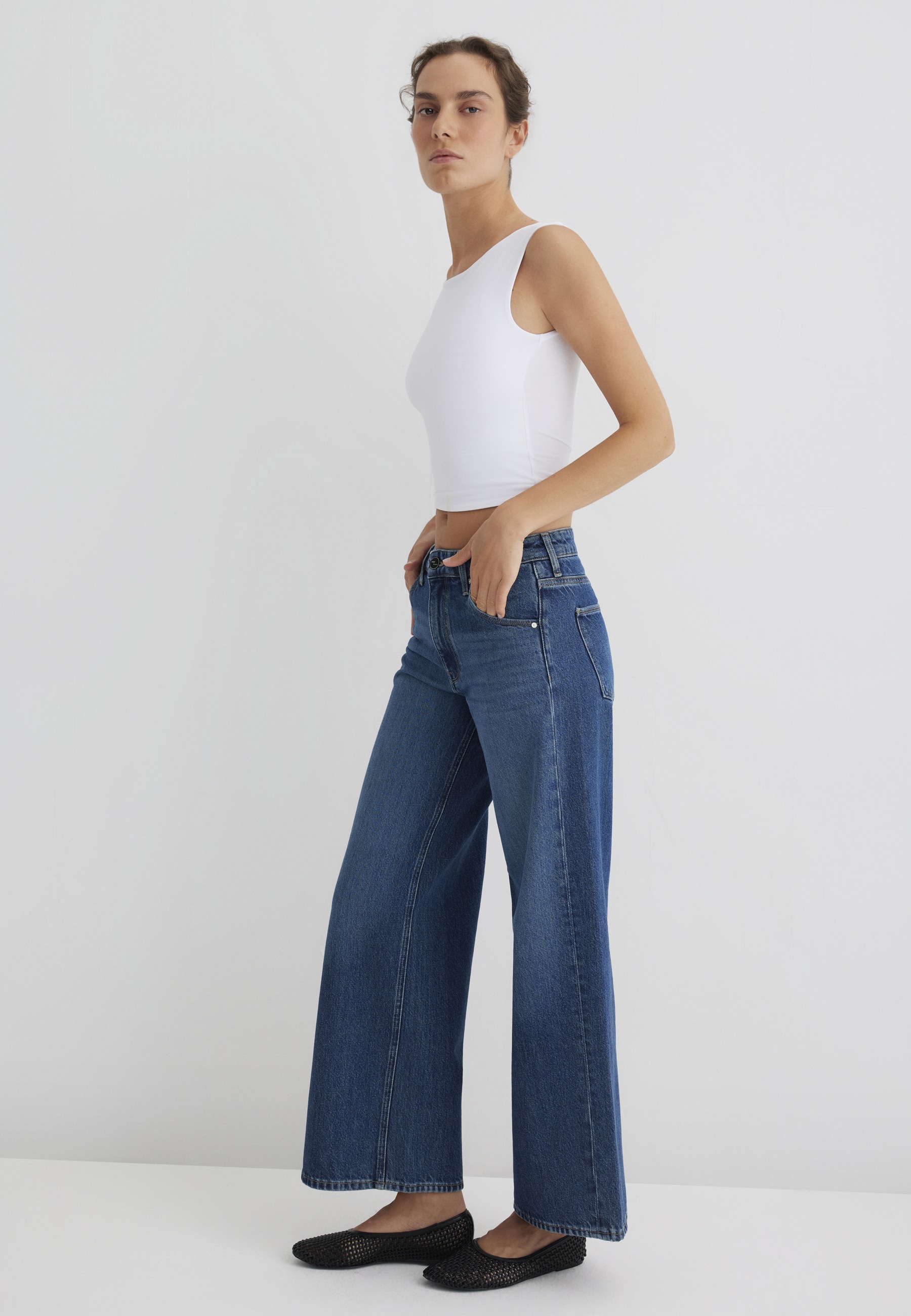 Mavi Rundhalsshirt "NONSLEEVE CROP JERSEY", Top Cropped günstig online kaufen