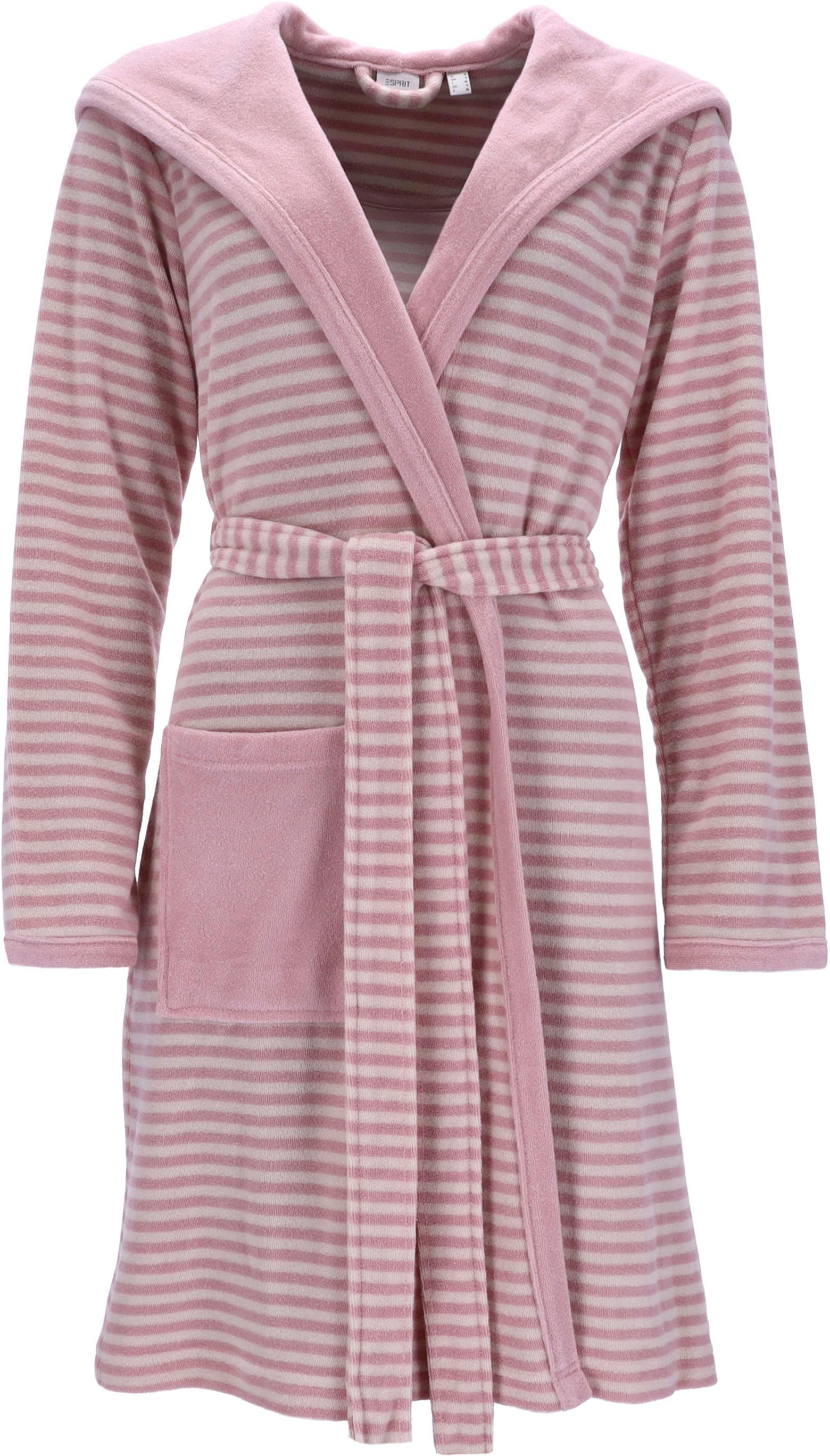 Esprit Damenbademantel "Striped Hoody" 1 Stk. tlg., gestreift, mit Kaputze günstig online kaufen
