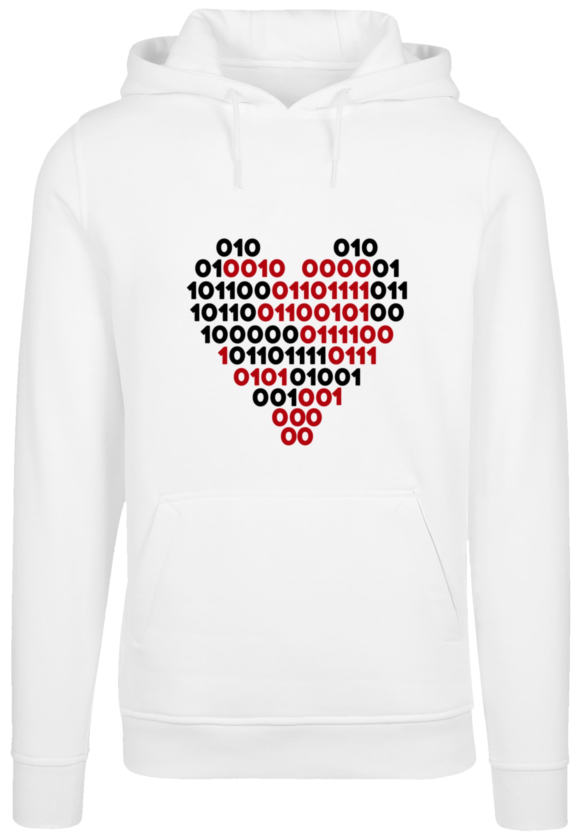 F4NT4STIC Kapuzenpullover »I love you 01001001 Binary Code Herz Valentinstag«, Premium Qualität