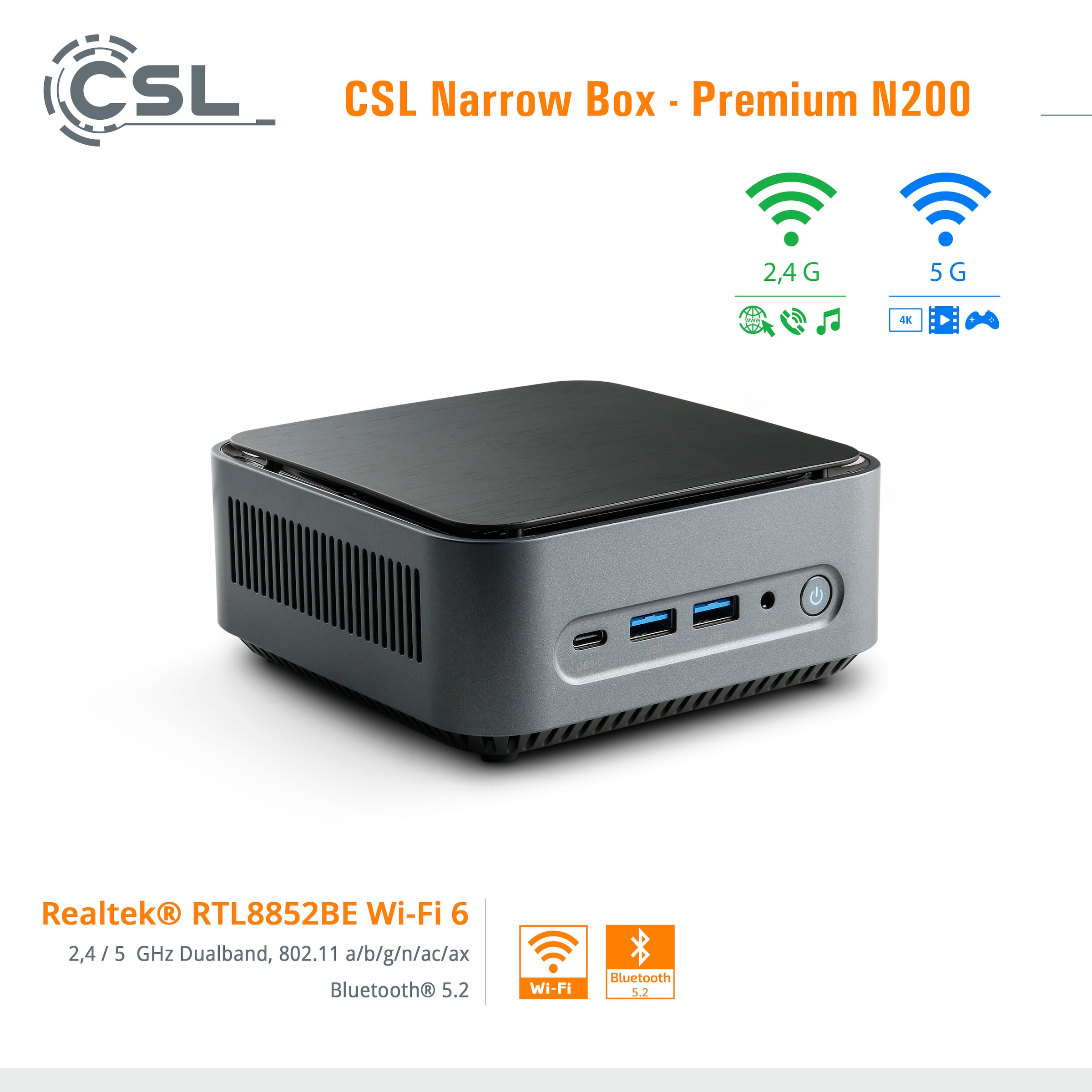 CSL Mini-PC »Narrow Box Premium«