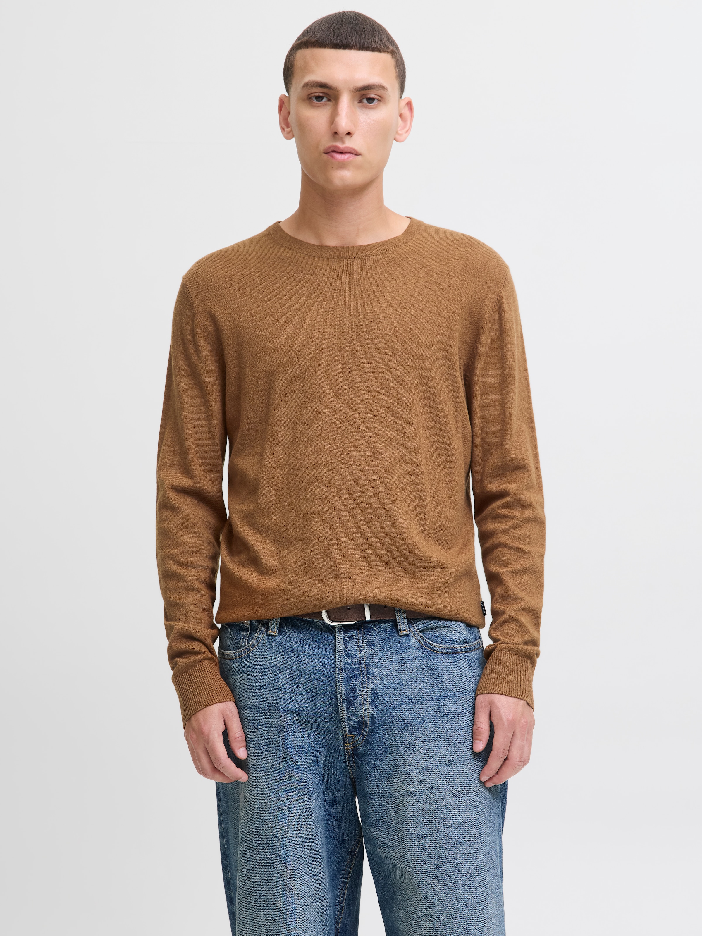 Jack & Jones Strickpullover "JJEEMIL KNIT CREW NECK NOOS", mit Rundhalsauss günstig online kaufen