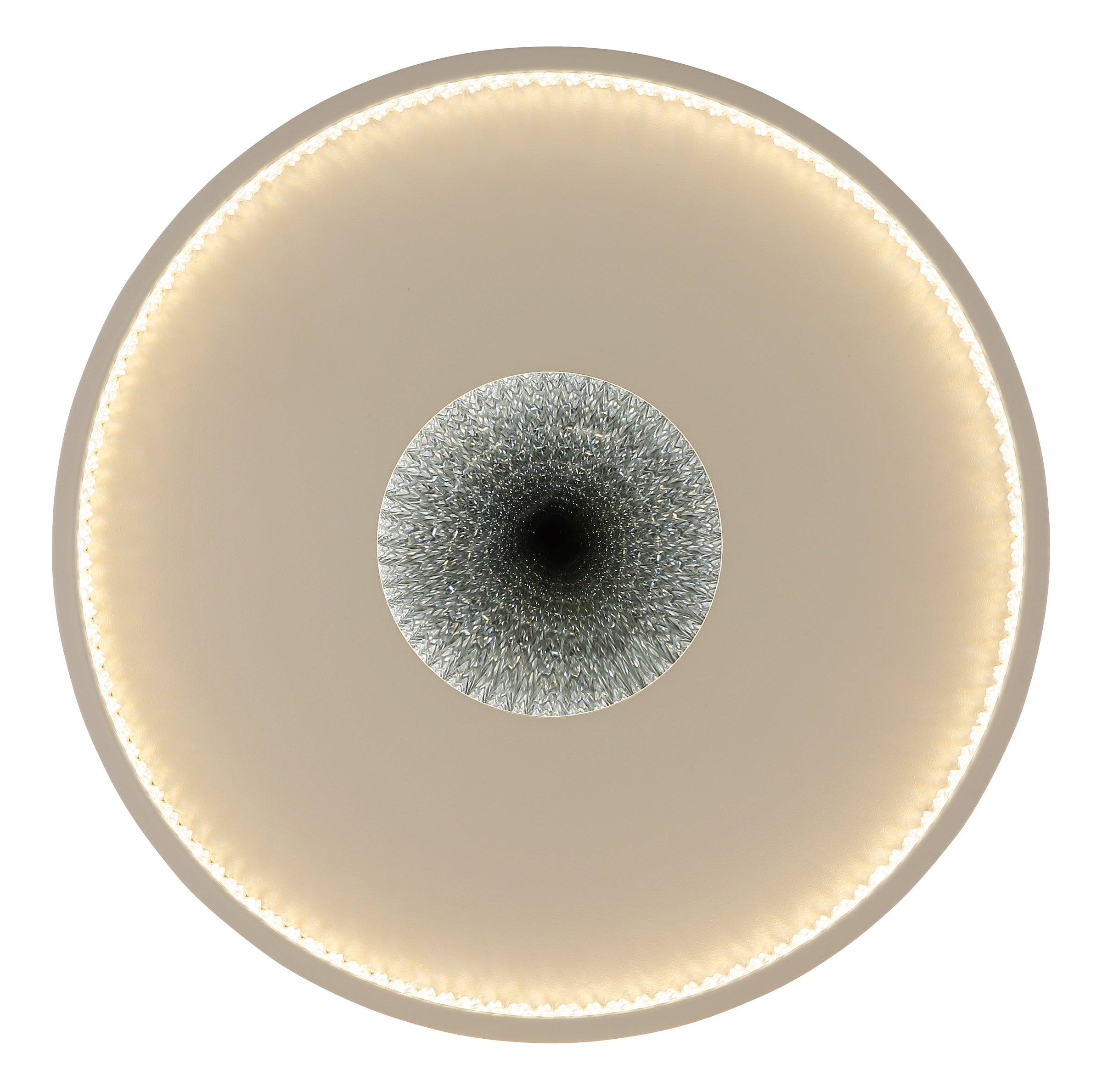 GLOBO LIGHTING Deckenleuchte »SHIRLEY« LED-Modul 1 Stk. Deckenleuchte Sand, LED dimmbar, 3D-Kristalle, Fernbedienung