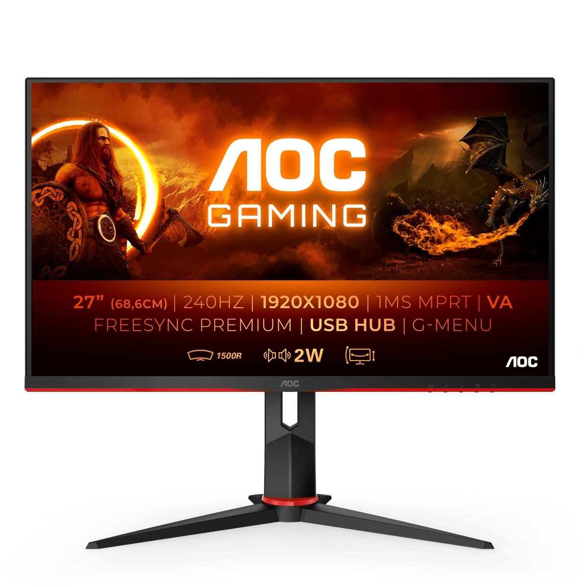 AOC Gaming-Monitor »C27G2ZU/BK« 69 cm/27 Z...