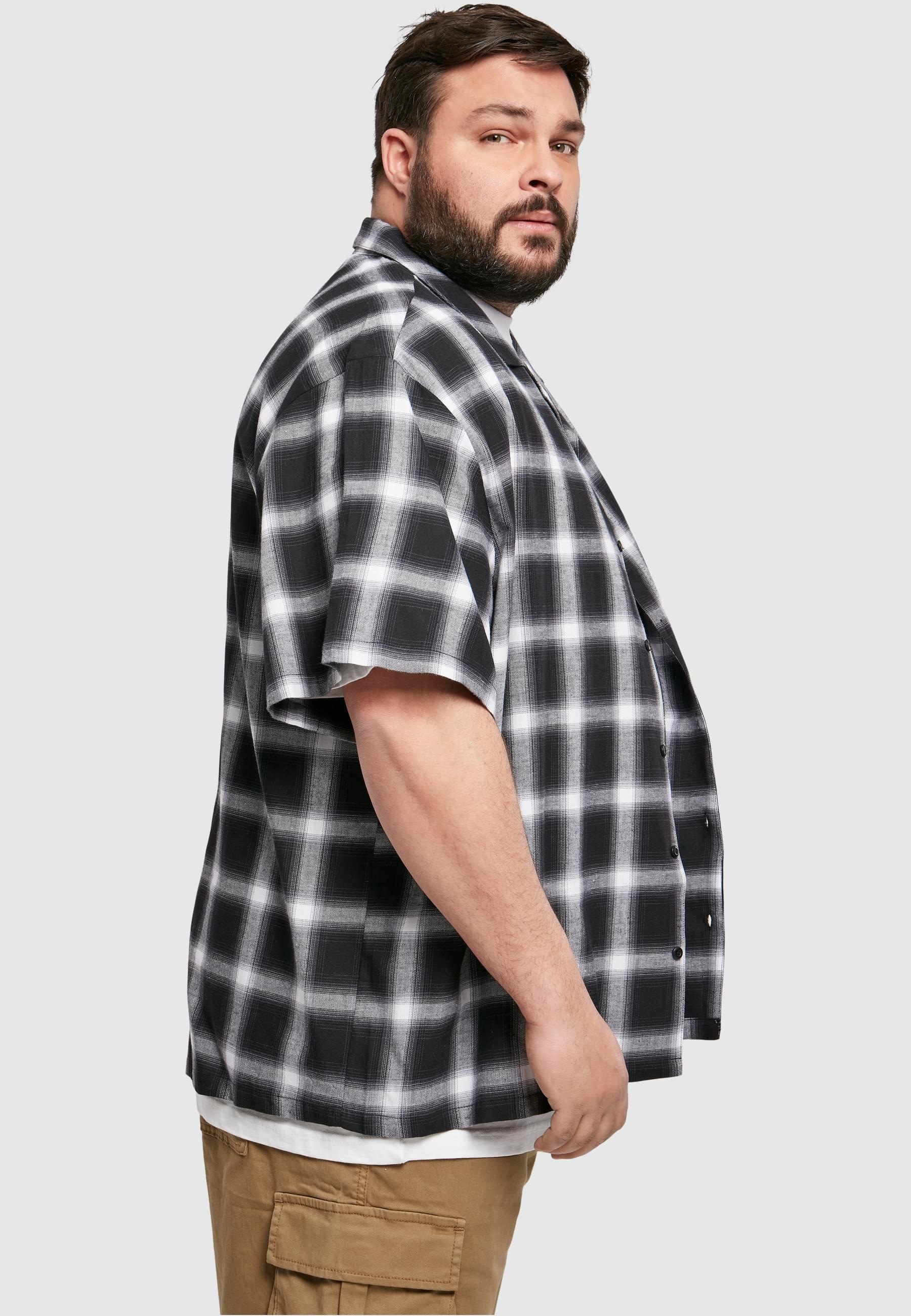 URBAN CLASSICS Langarmhemd »Urban Classics Herren Loose Checked Resort Shirt«, (1 tlg.)