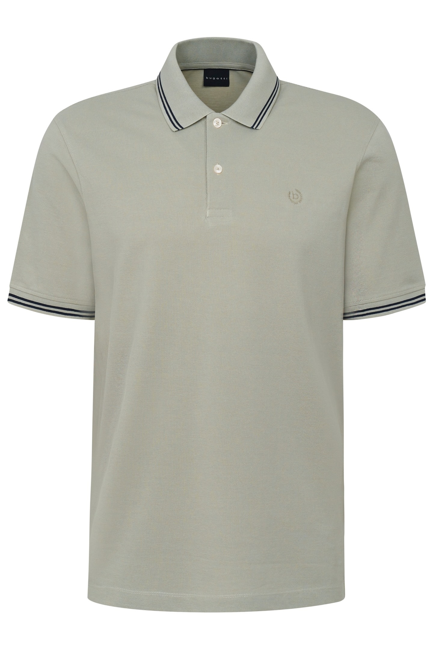 bugatti Poloshirt, mit Kontraststreifen und Bruststickerei
