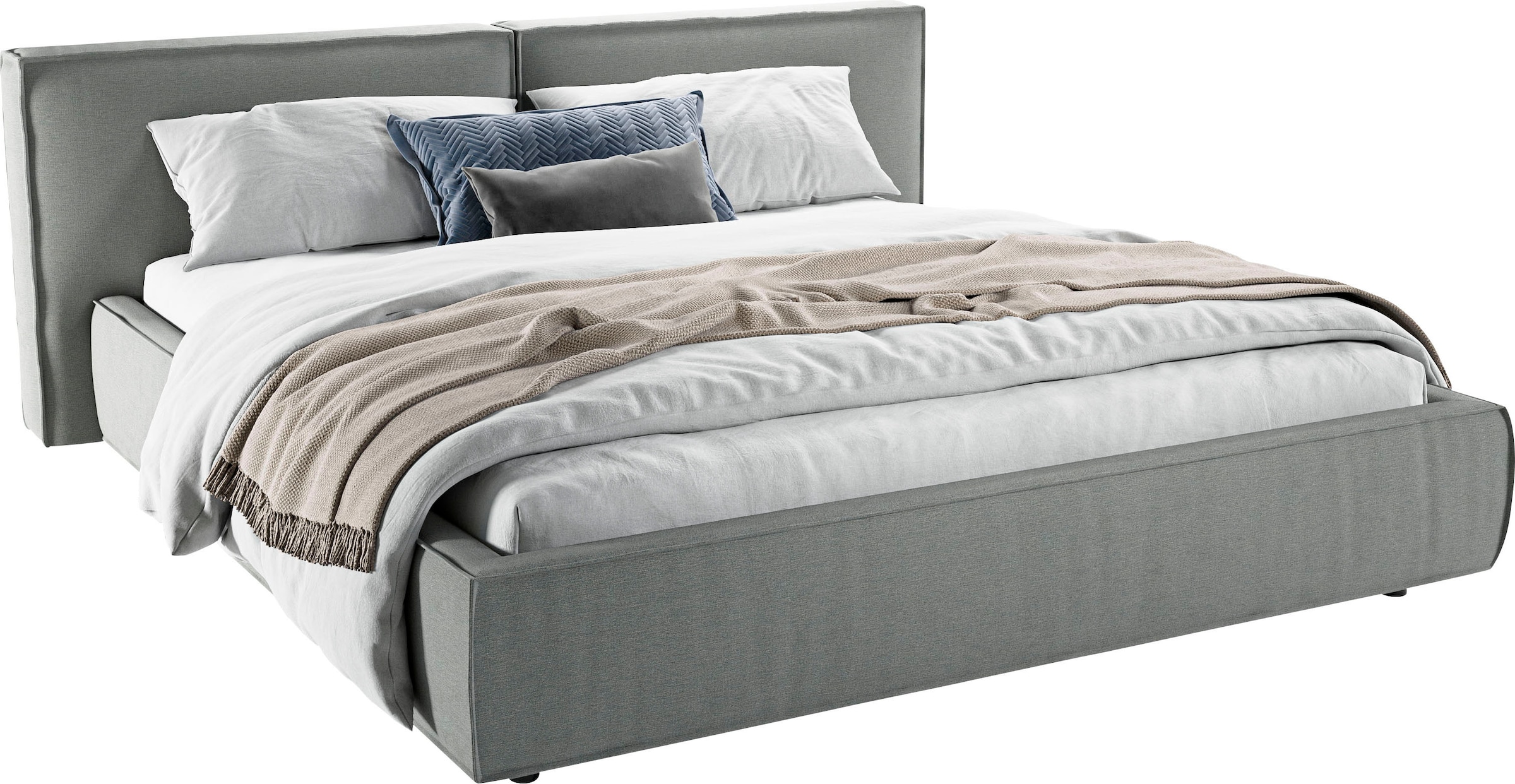 Home affaire Polsterbett "Adrina mit Biesenoptik, Feincord und Luxus-Microf günstig online kaufen