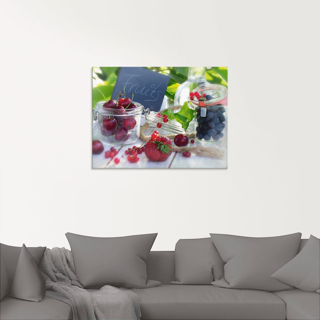 Artland Glasbild »Frischer Früchte Sommer«, Lebensmittel, (1 St.)