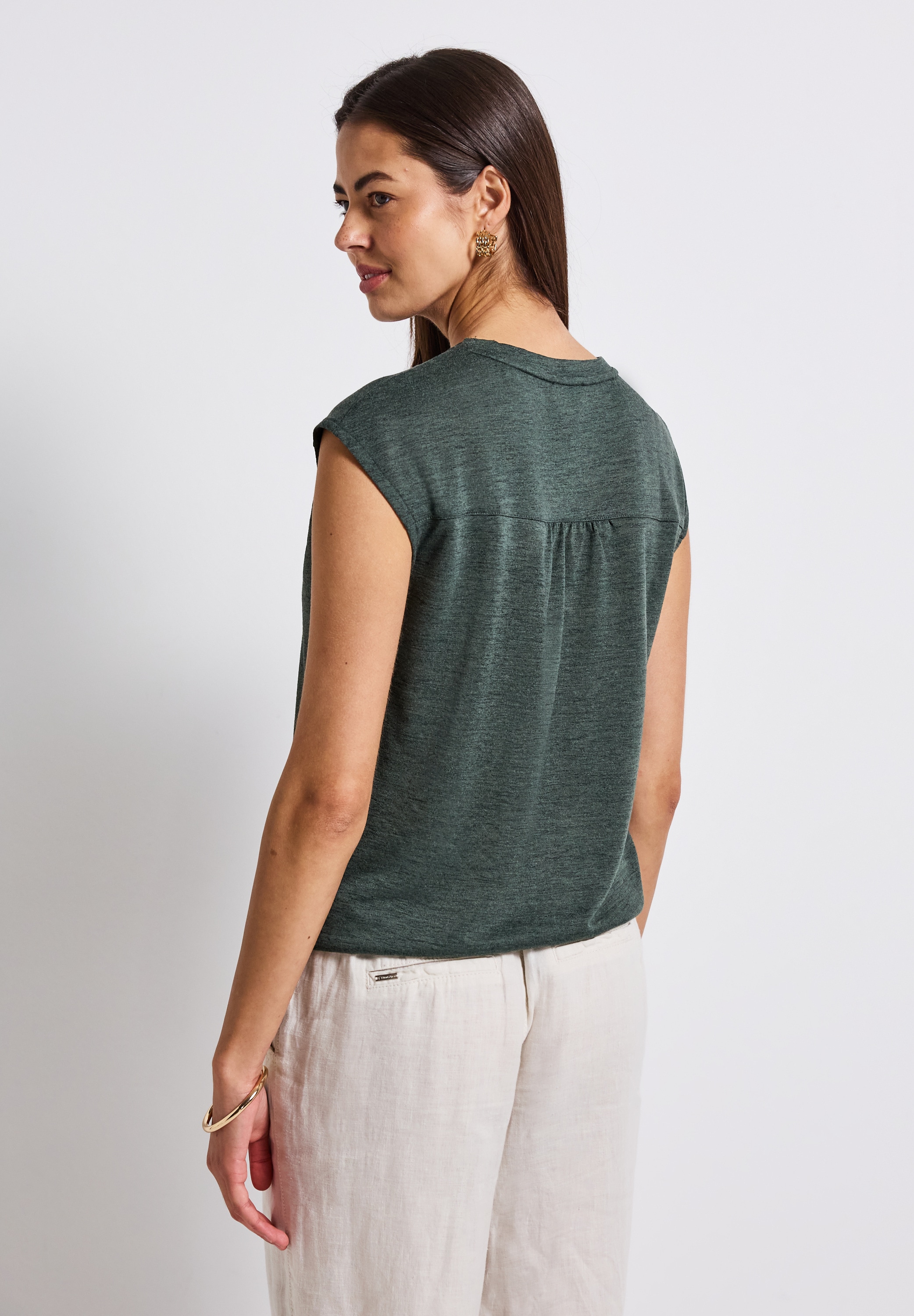 STREET ONE Shirttop »Style Lea«, mit elastischem Bund