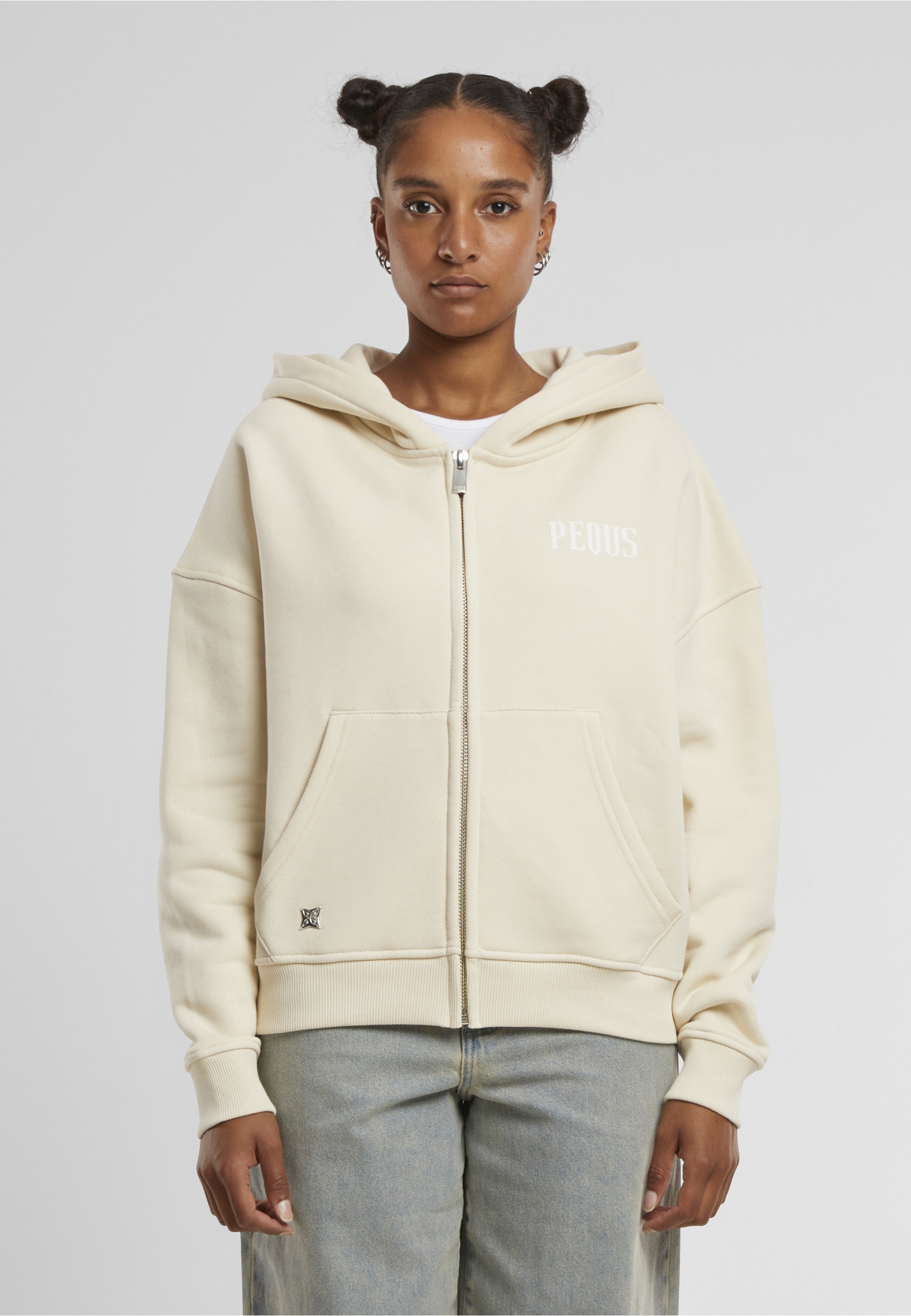 PEQUS Kapuzensweatshirt »PEQUS PEQUS Back Logo Zip-Hoodie Almond«
