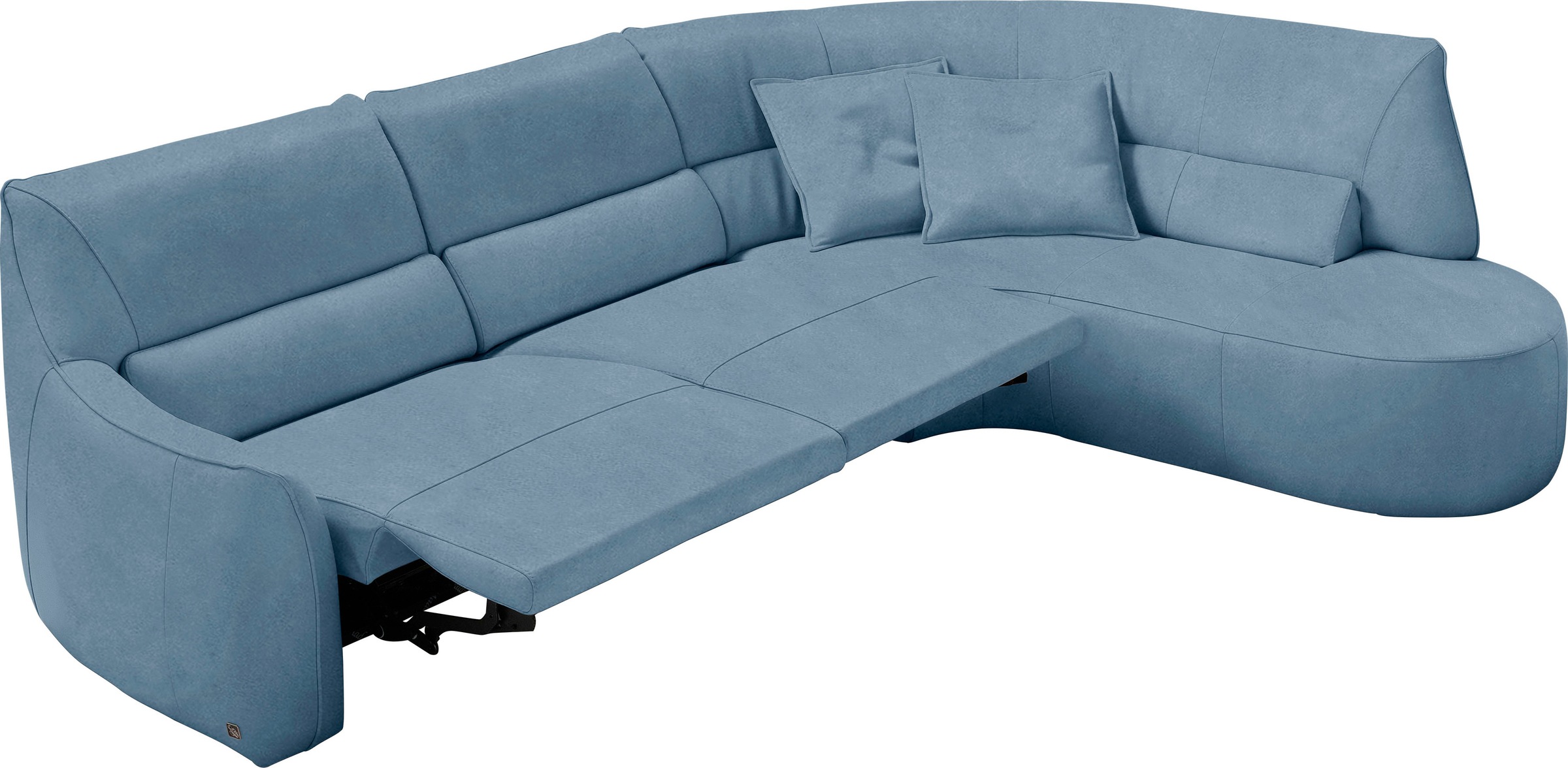 Thumbnail - Egoitaliano Ecksofa "Puffy, extravagant & edel, Retro Designsofa, hoher Sitzkomfort, L-Form" mit Ottomane, wahlweise mit...