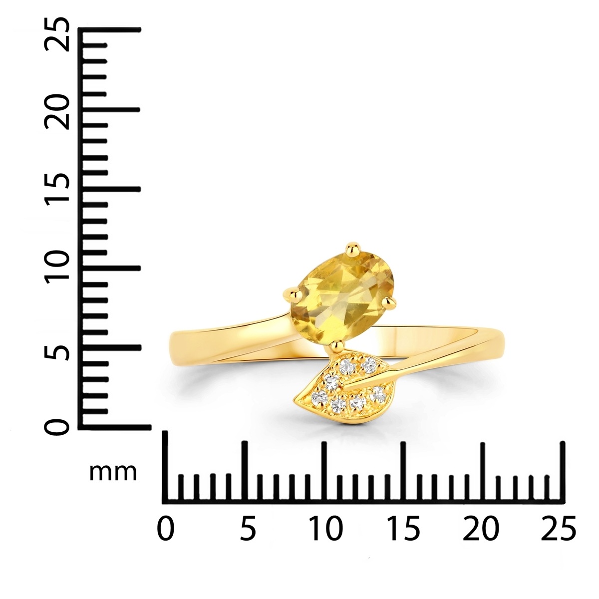 Rafaela Donata Bague Cocktail Or Jaune Taille 52 3