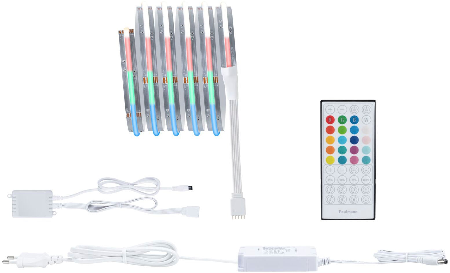 Paulmann LED-Streifen »MaxLED 500 LED Strip RGBW 530lm/m 896 LEDs/m RGBW«, Memoryfunktion, Farbwechsler, Farbsteuerung, Dimmer