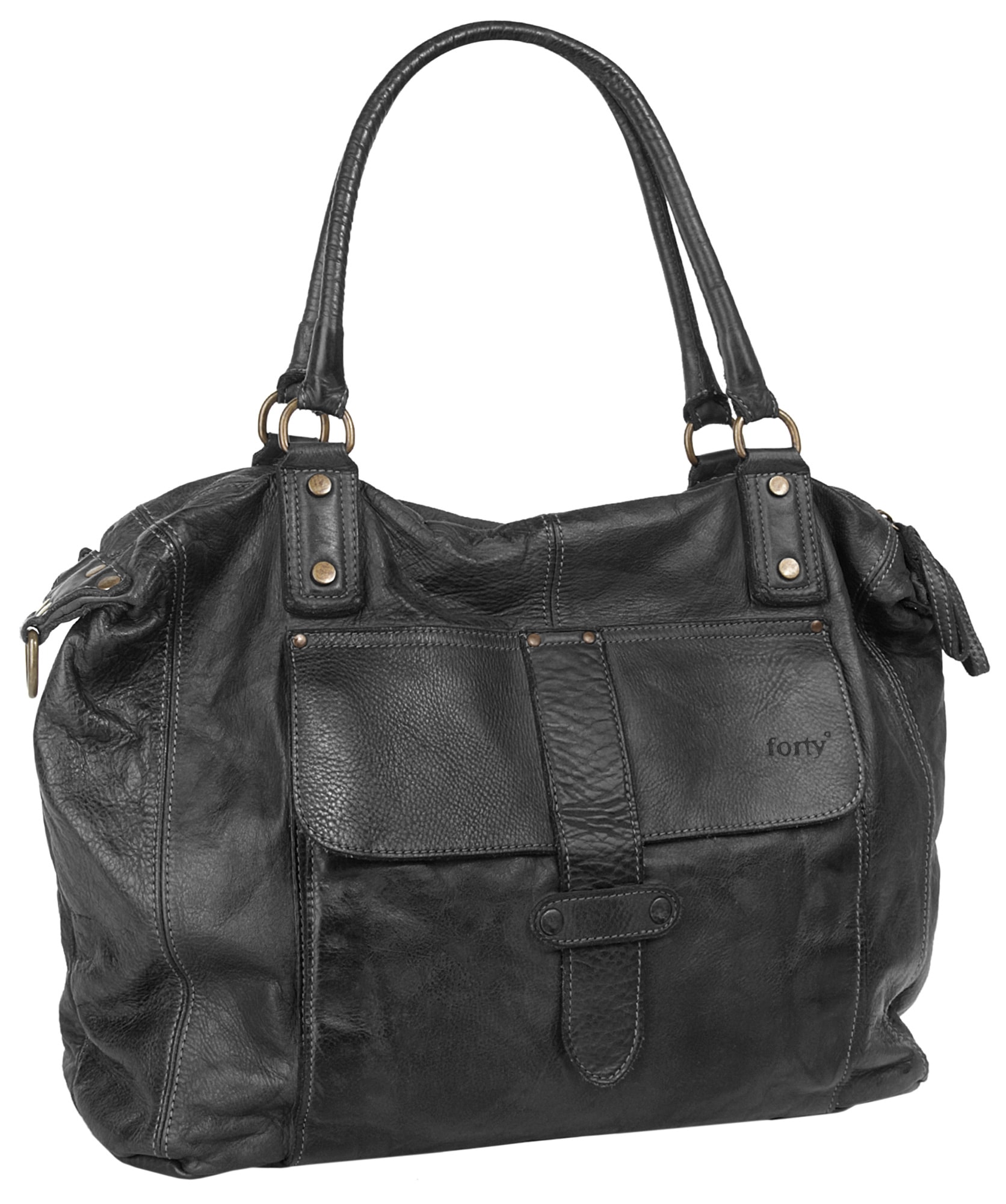 forty° Shopper, echt Leder, Made in Italy