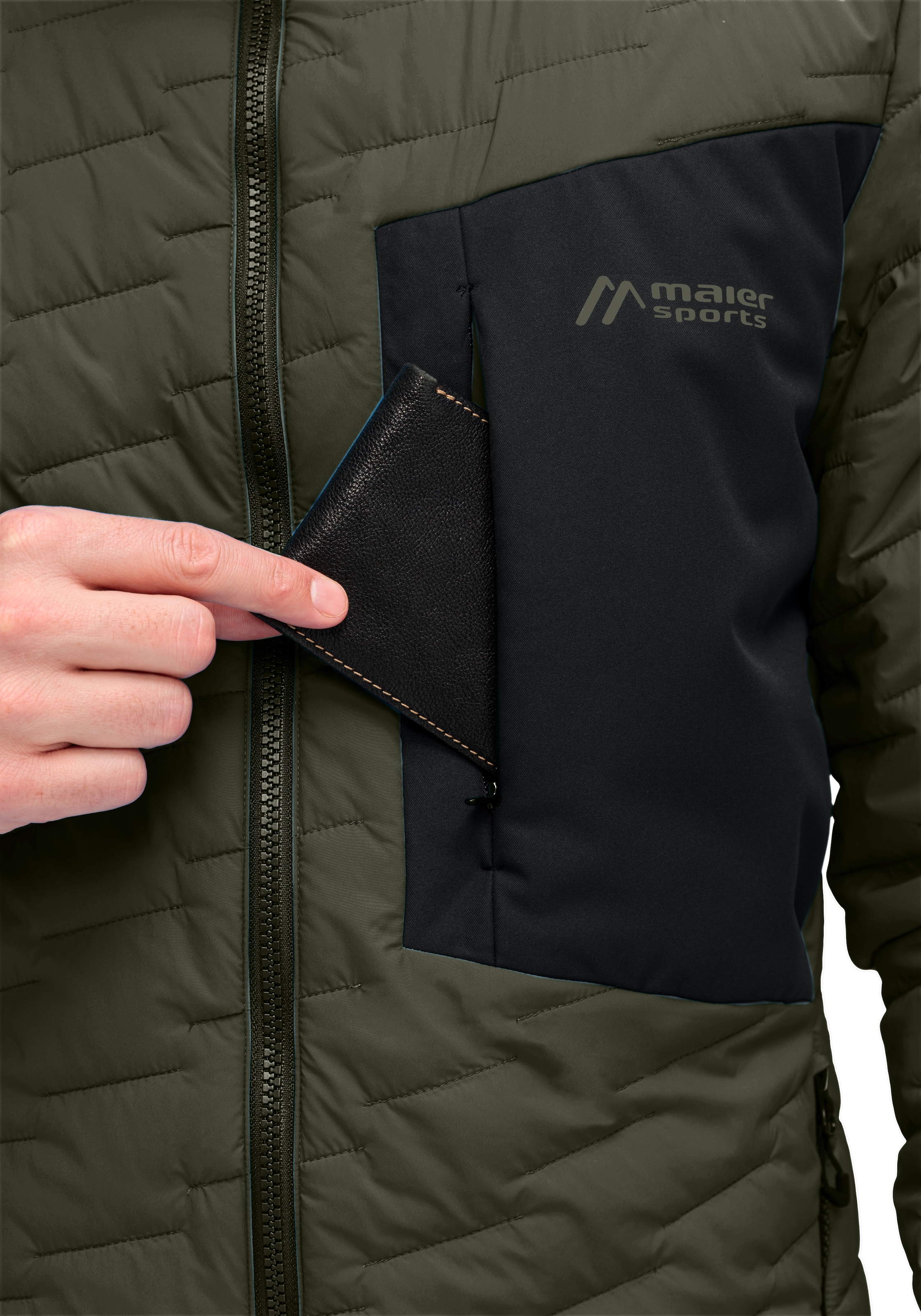 Maier Sports Funktionsjacke »Donovaly M«, Herren Outdoorjacke, Primaloft Jacke mit 3 RV-Taschen und Kapuze