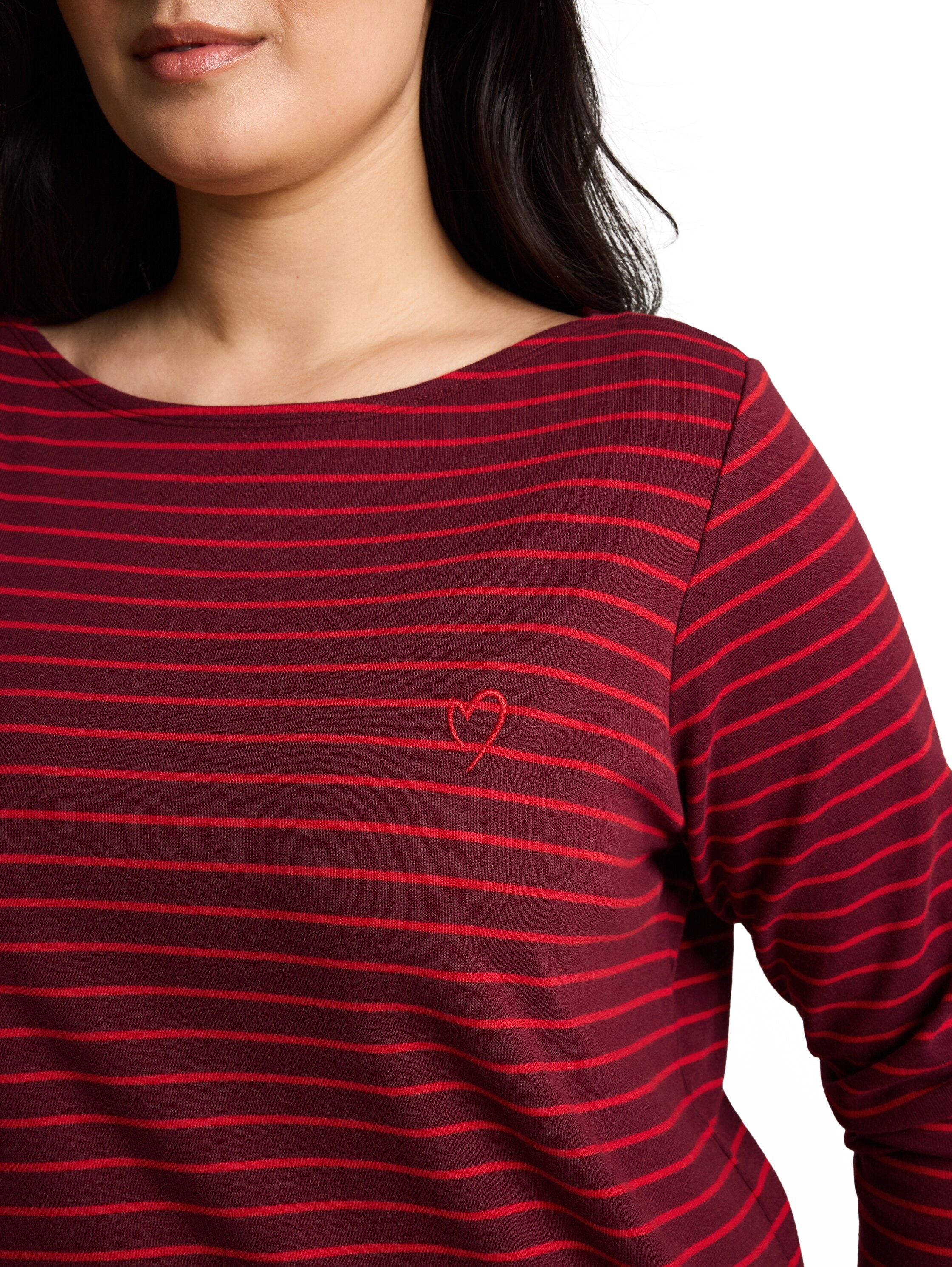 TOM TAILOR PLUS Langarmshirt im Streifen-Design