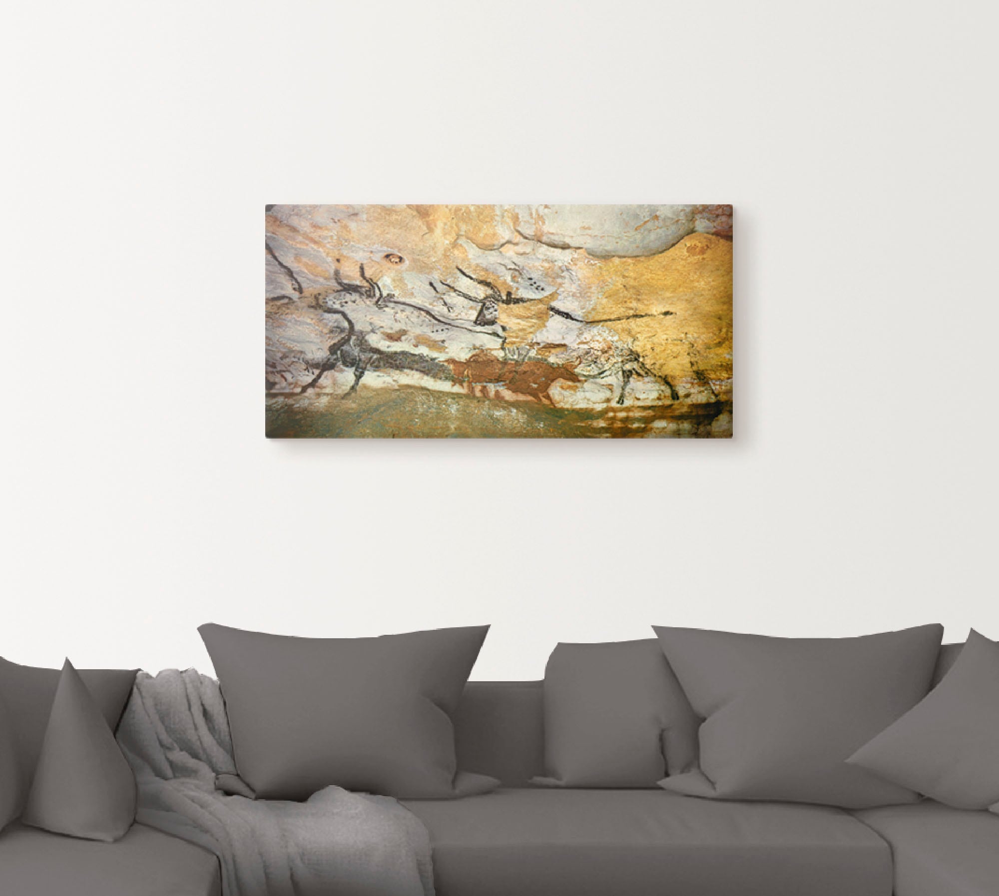 Artland Wandbild "Höhle von Lascaux Stiere", Wildtiere, (1 St.), als Leinwa günstig online kaufen