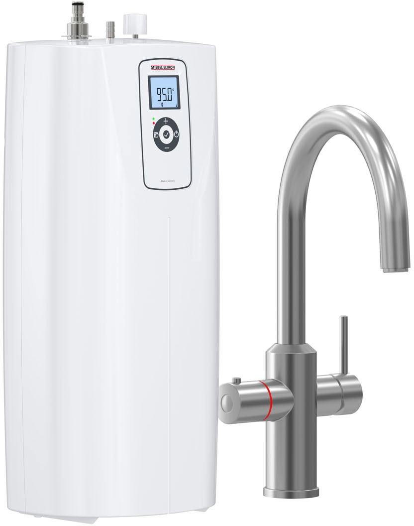 STIEBEL ELTRON Untertisch-Trinkwassersystem "Kochendwassergerät HOT 2.6 N Premium + 3in1 b gebürstet", Set mit Heißwasse