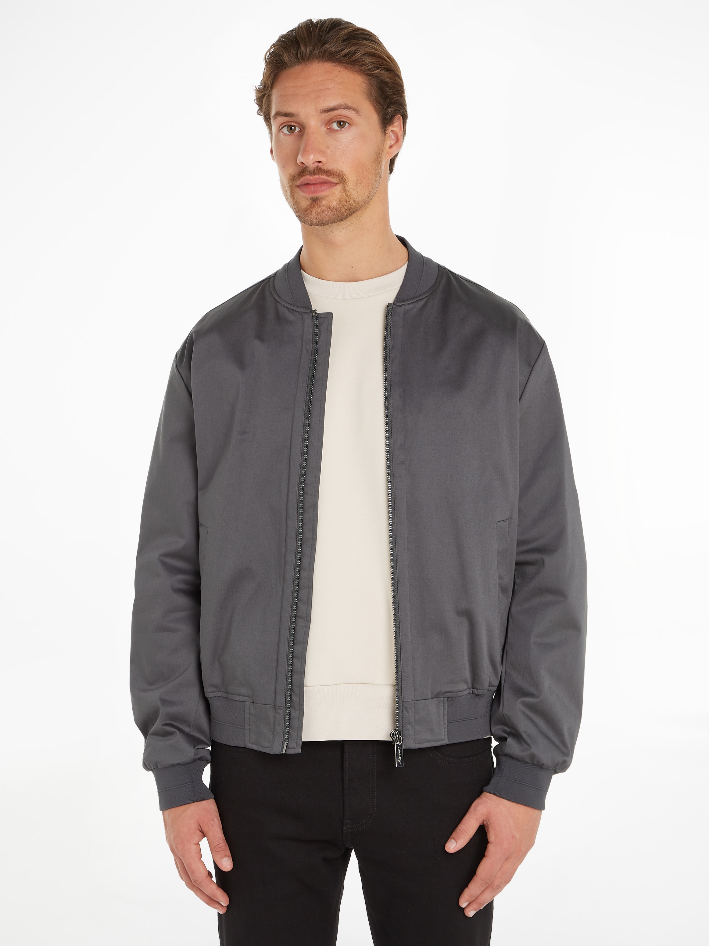 Calvin Klein Collegejacke "SATEEN STRETCH HERO BOMBER" günstig online kaufen