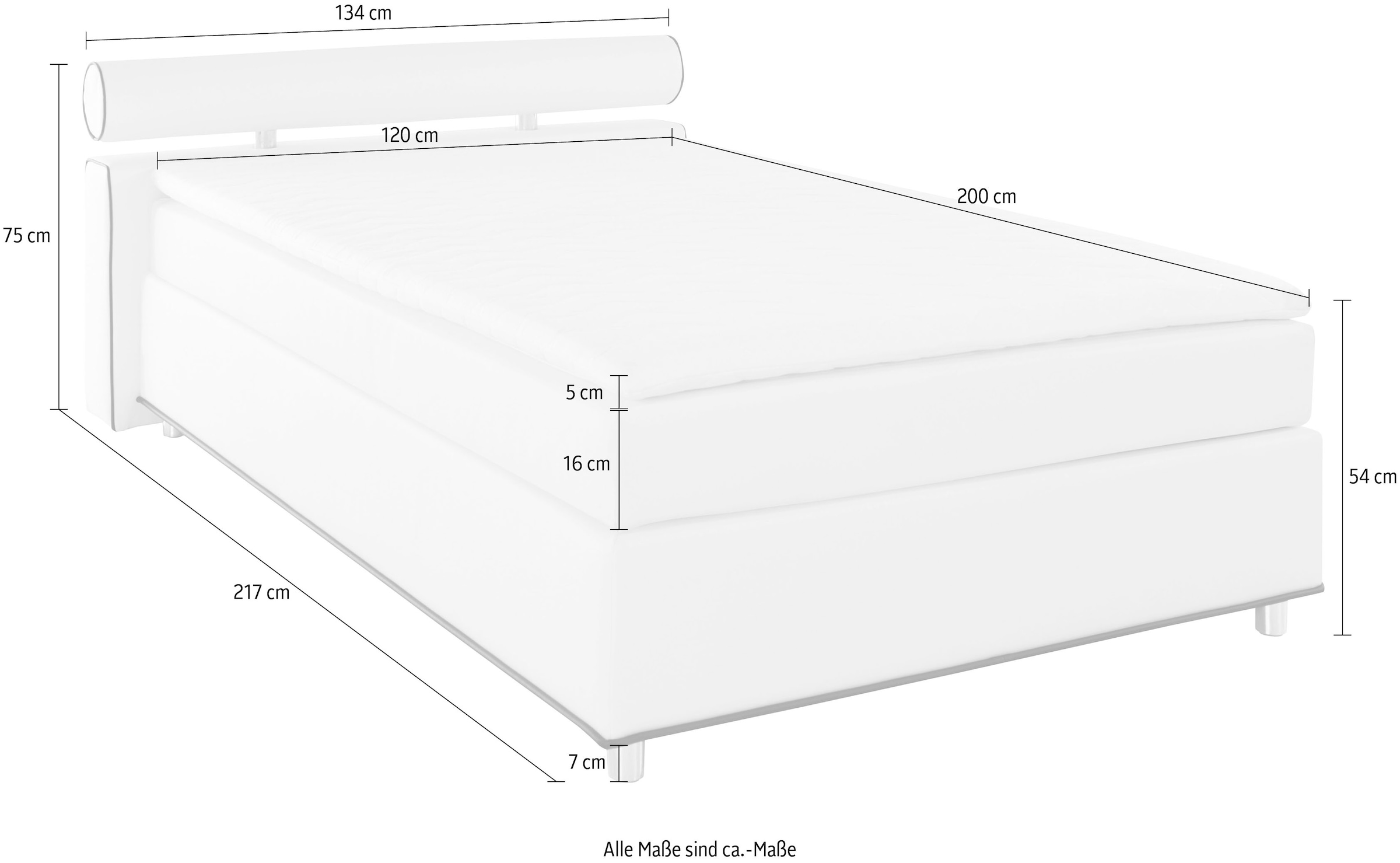 COLLECTION AB Boxspringbett »MELBOURNE«, inklusive Topper