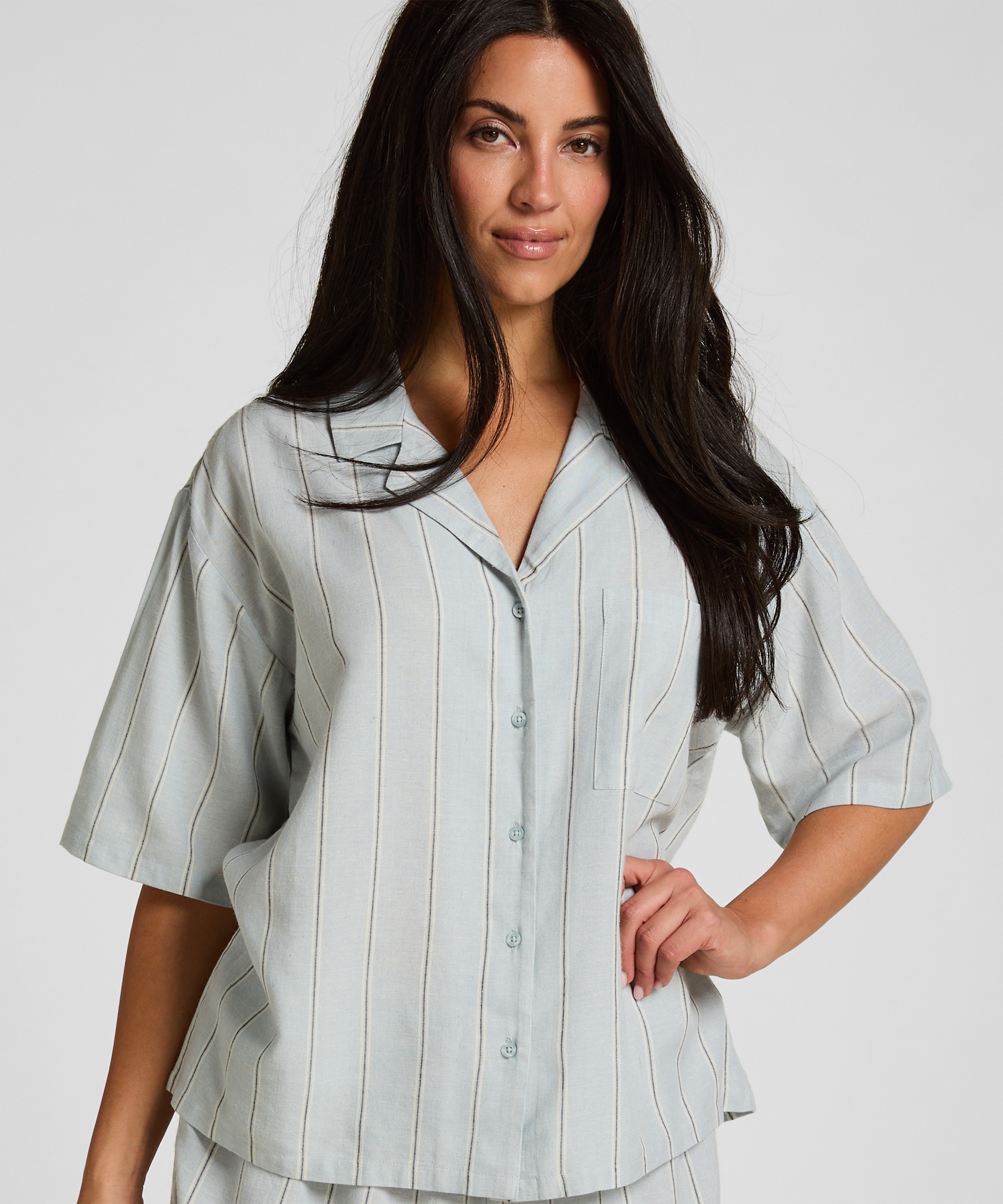 Hunkemöller Pyjama "Jacke Leinen"