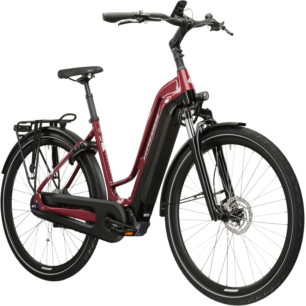 Kross E-Bike »E-Citybike Damen Sentio 6.0 28" rot«, 8 Gang, Shimano, Nexus, Mittelmotor 250 W