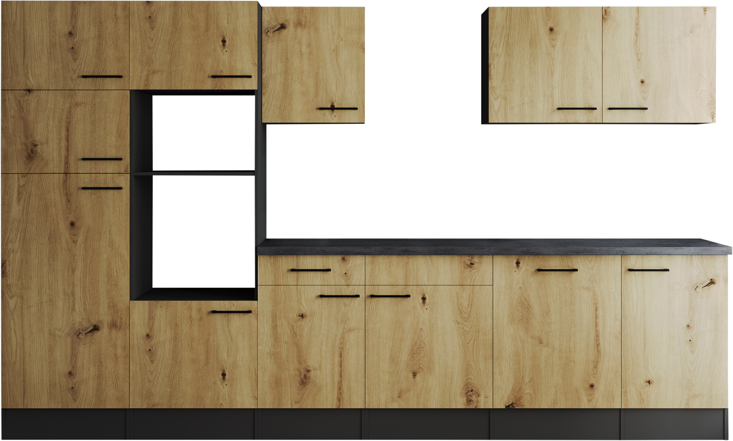 RESPEKTA Küchenzeile "Oliver" Breite 340 cm, 90 cm Arbeitshöhe, in exklusiv günstig online kaufen