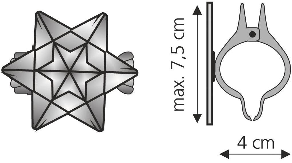 Liedeco Dekoklammer »Orbit«, (Packung, 2 St.), für Gardinen, Vorhänge