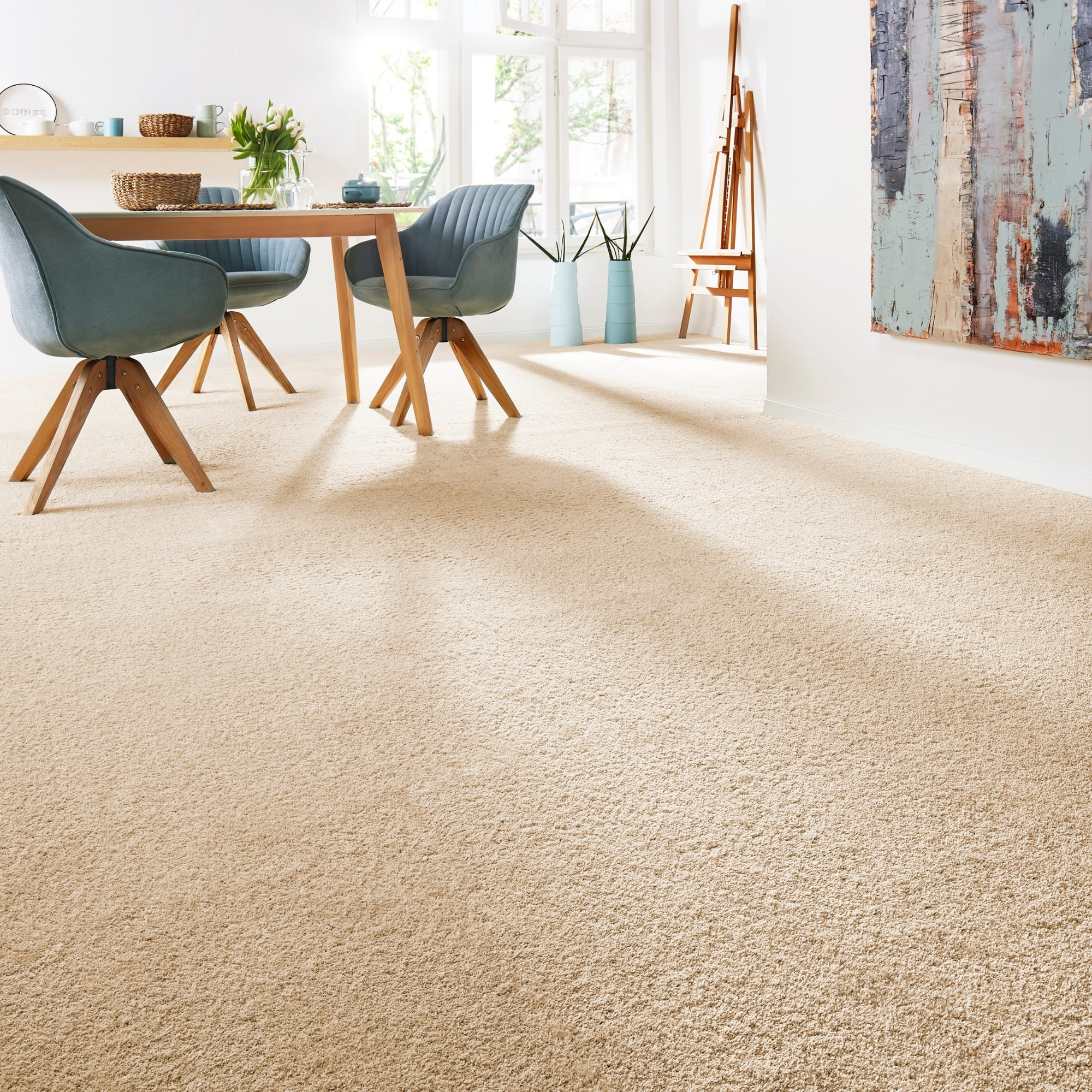 ANDIAMO Softness Velours Carpet beige 400x700cm