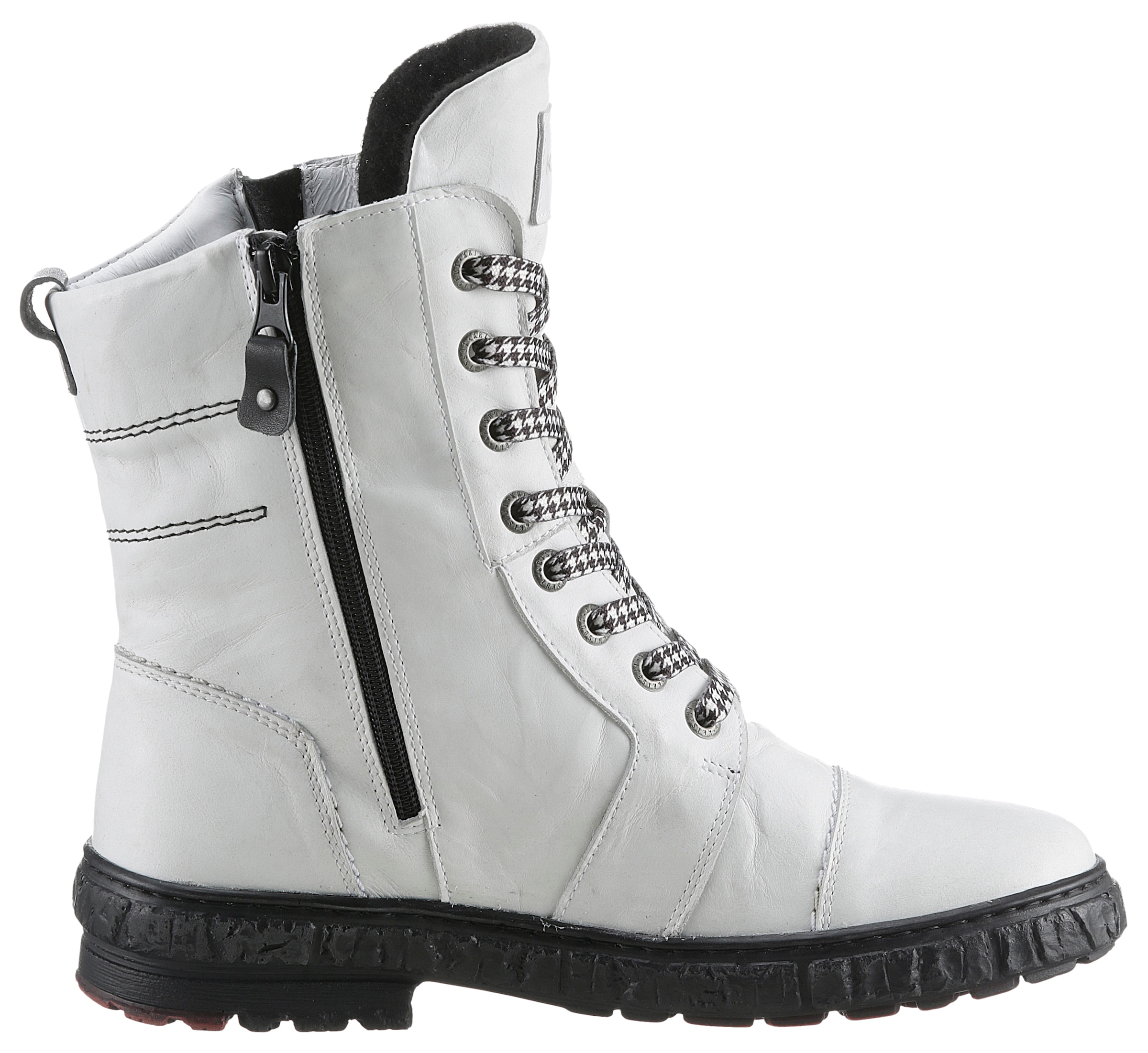 KRISBUT Winterstiefelette »Schuhweite: weit«, Schnürstiefel, Winterstiefel, Komfortschuh mit Warmfutter