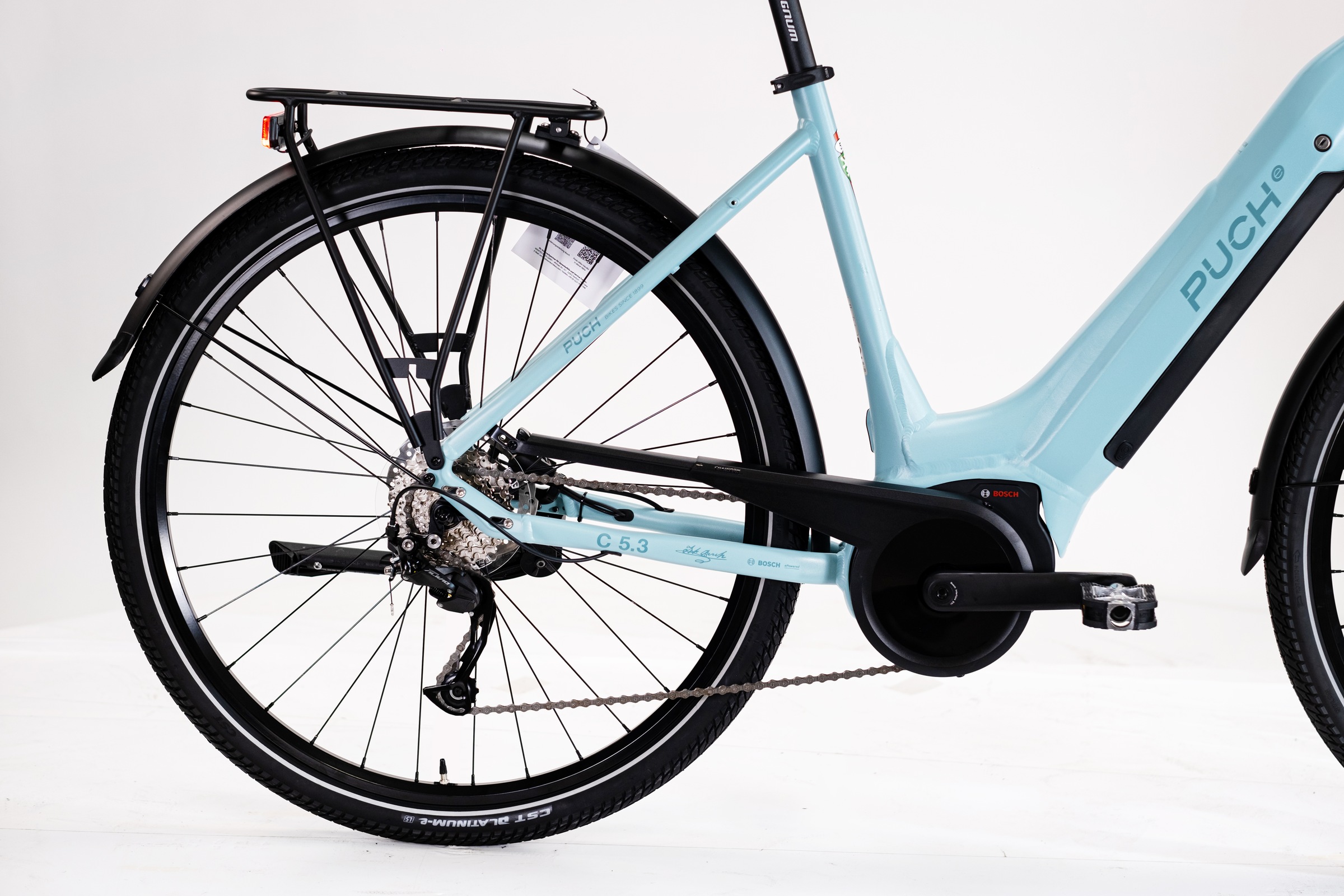 PUCH »PUCH C5.3 ALIVIO / BOSCH 500 Wh 28" grün 9-Gänge« 9 Gang Shimano Alivio RDM3100 Schaltwerk Kettenschaltung Mittelmotor 250 W BOSCH PERFORMANCE LINE 36 V/250 W, Mittelmotor