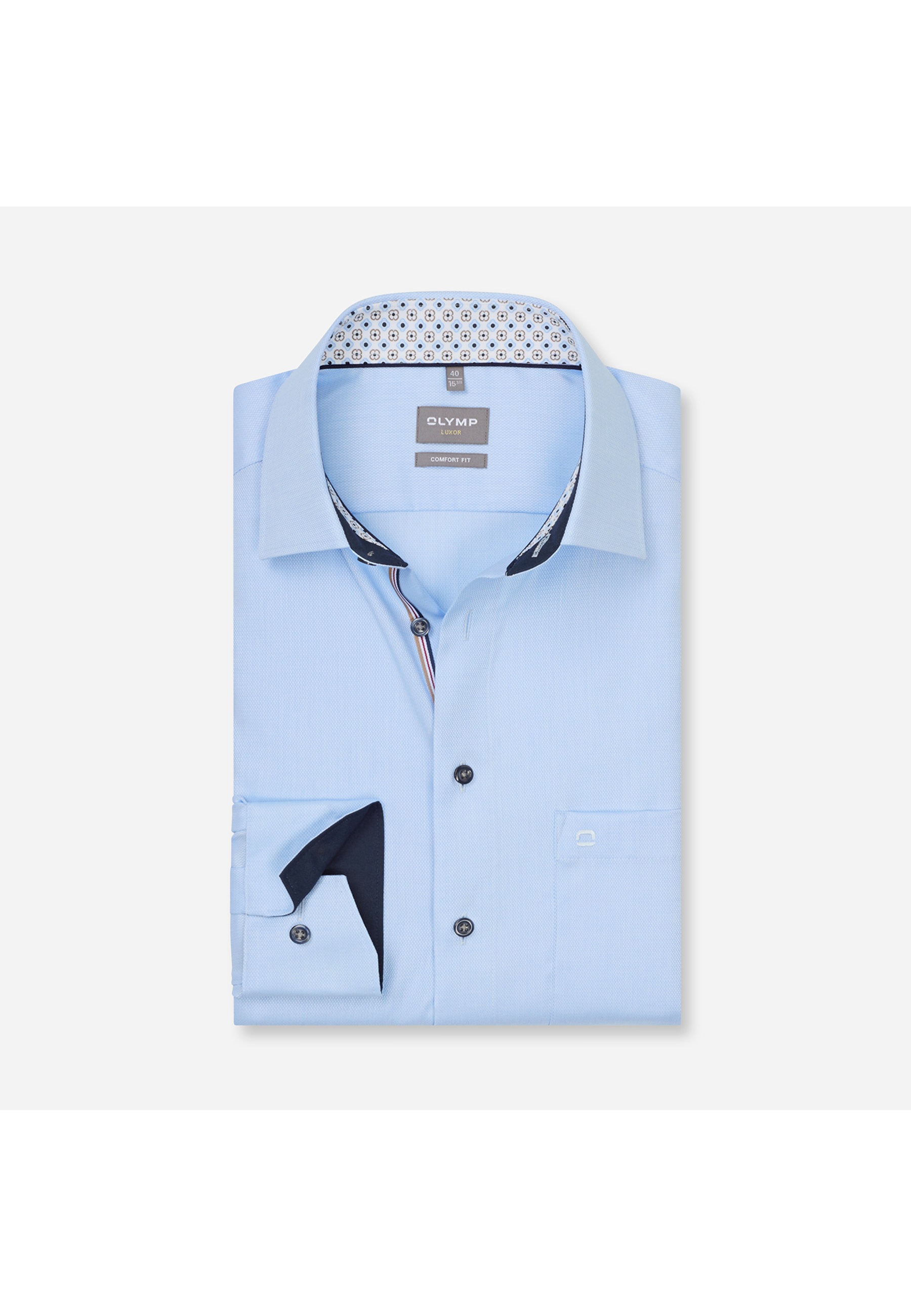 OLYMP Luxor Men's Business Shirt Blue 45 3