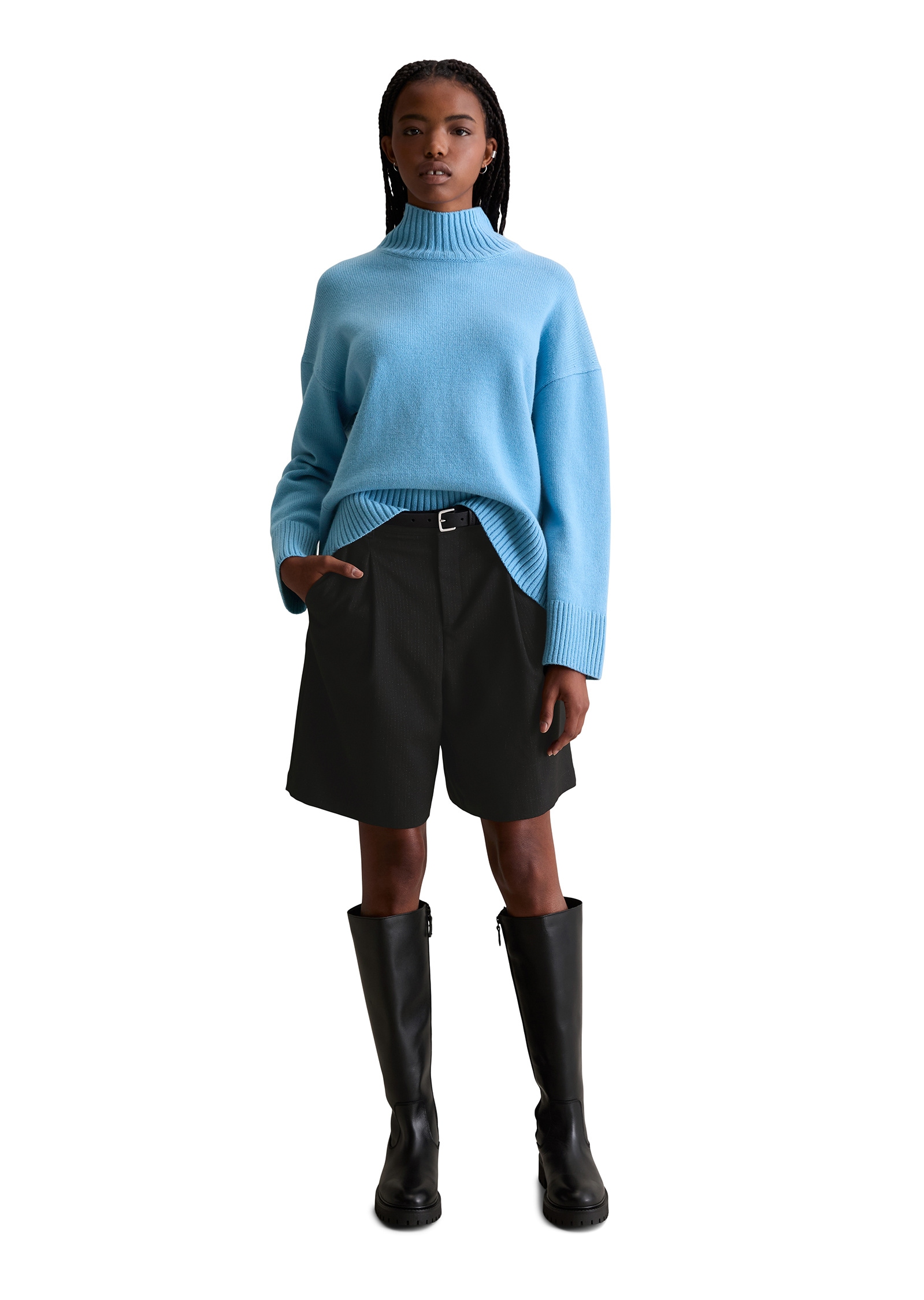 Marc O'Polo DENIM Stehkragenpullover »aus softem Wolle-Mix«