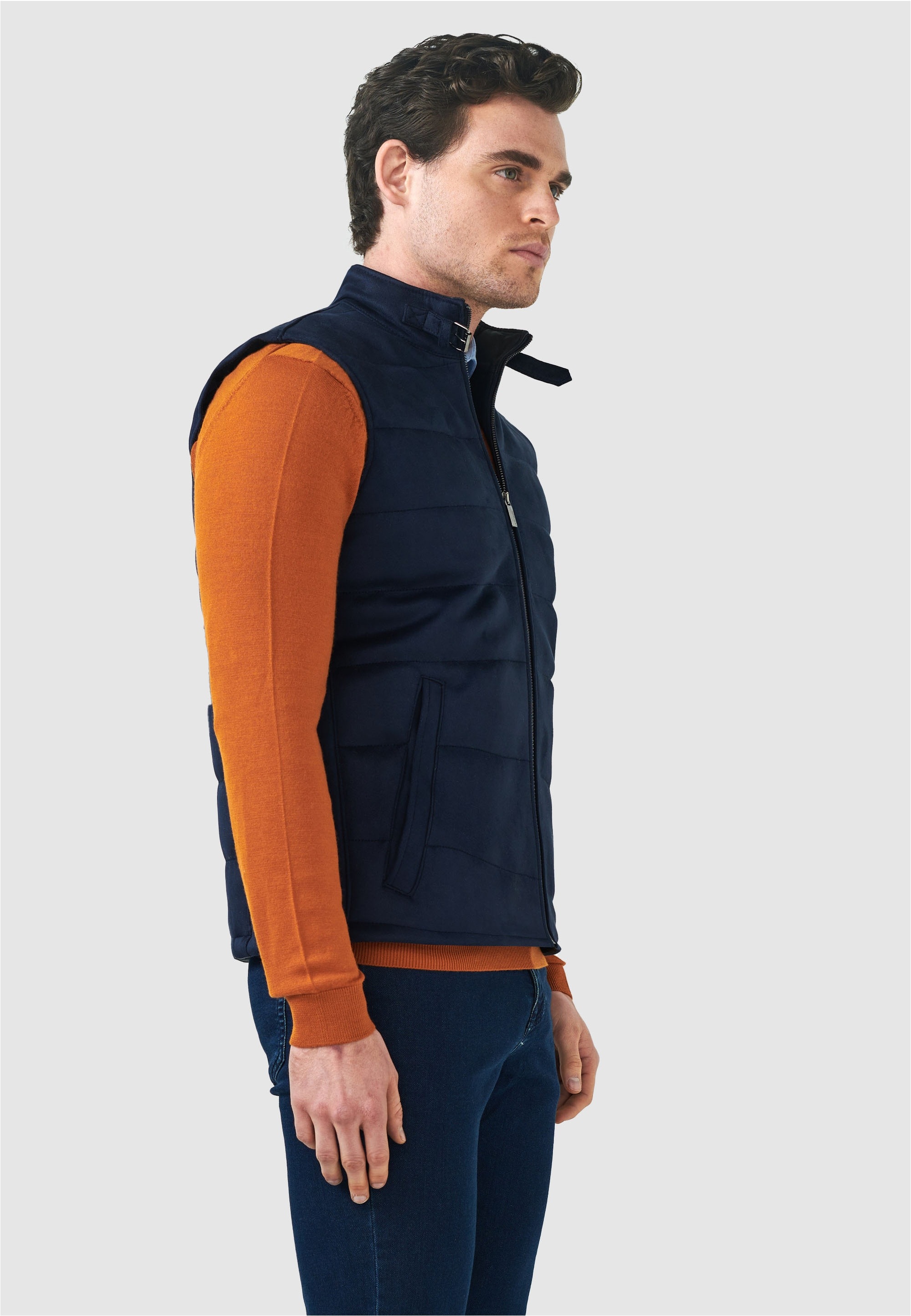 Pierre Cardin Steppweste, Mit Frontreißverschluss