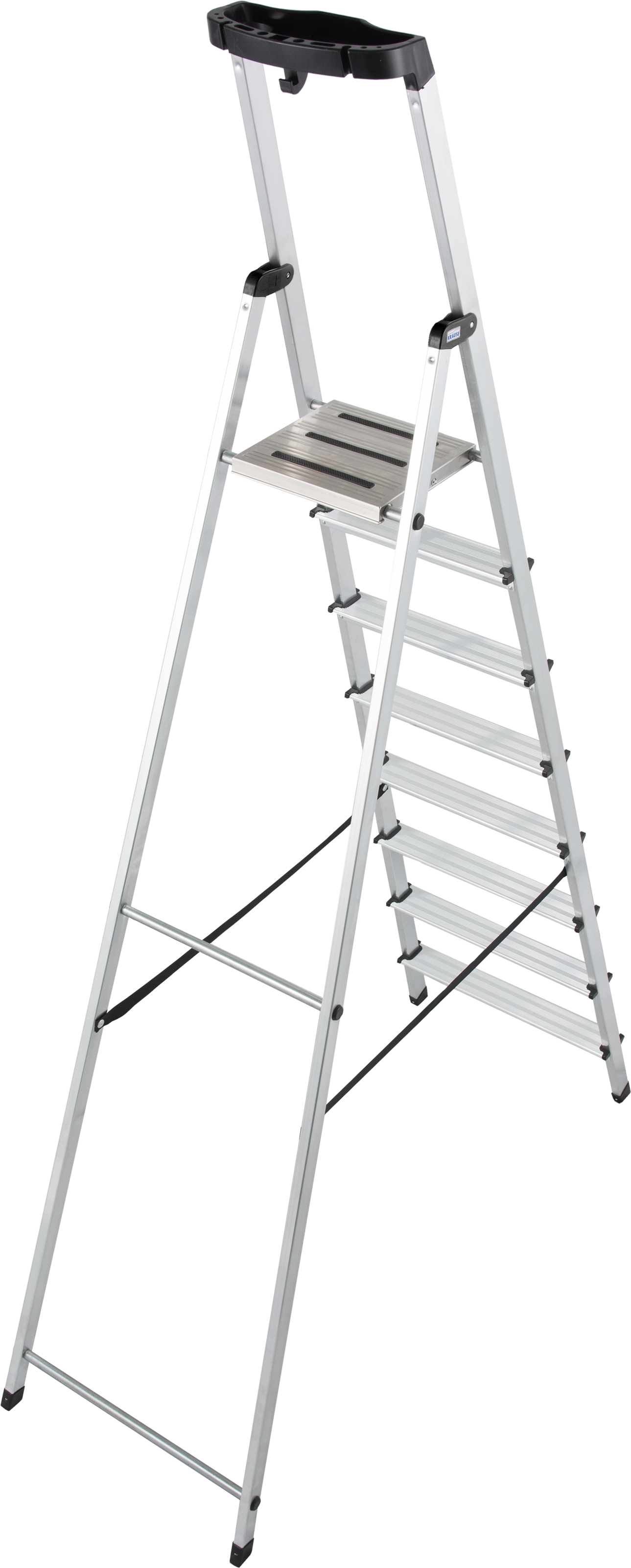 KRAUSE Stehleiter »Safety«, Aluminium, 1x8 Stufen, Arbeitshöhe ca. 370 cm