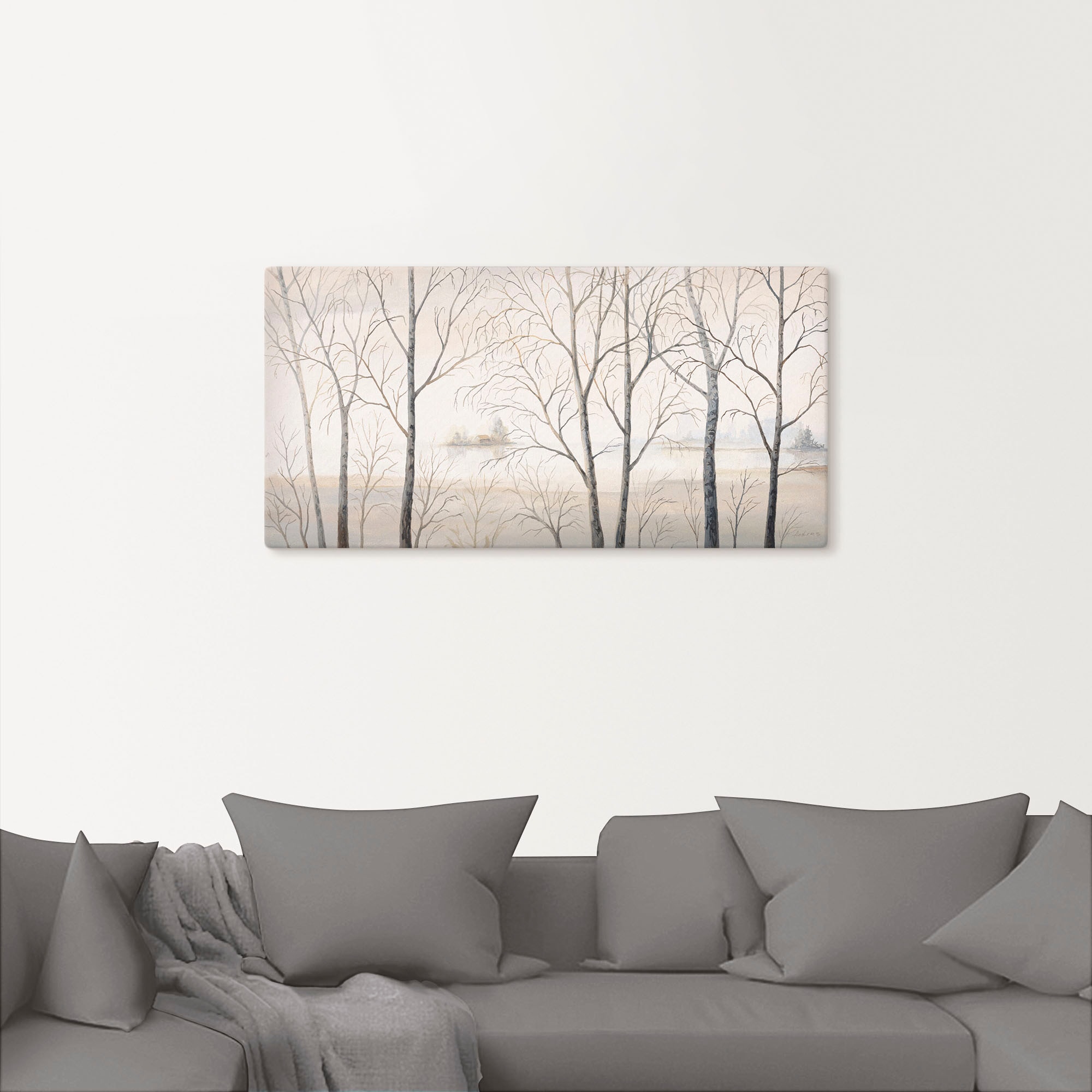 Artland Wandbild »Seeufer am Wald I«, Gewässer, (1 St.), als Alubild, Outdoorbild, Leinwandbild in verschied. Größen