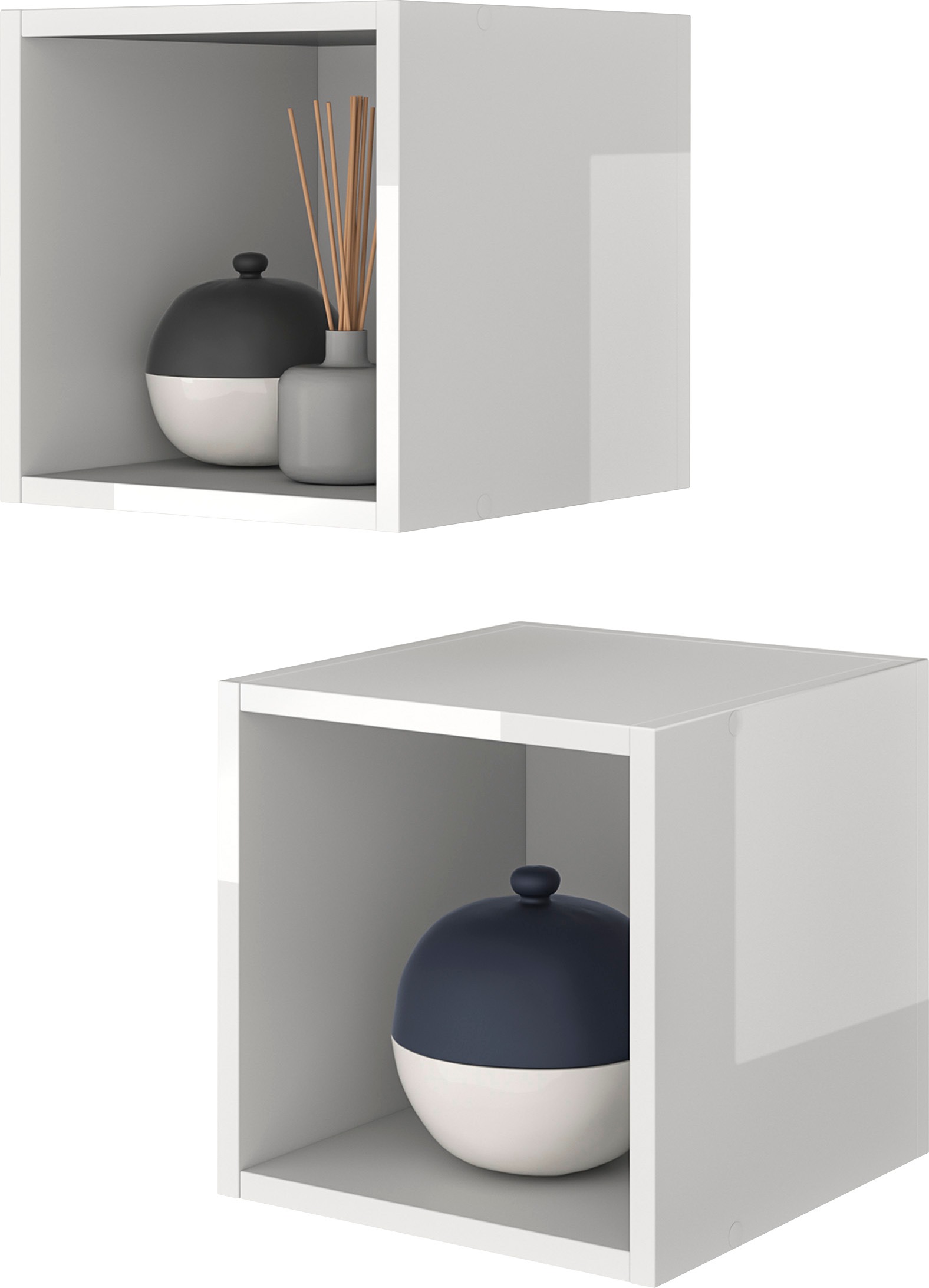 Home affaire Wandregal "Infinity" Set, 2 kleine Würfelregale, 2 Stk. tlg. W günstig online kaufen
