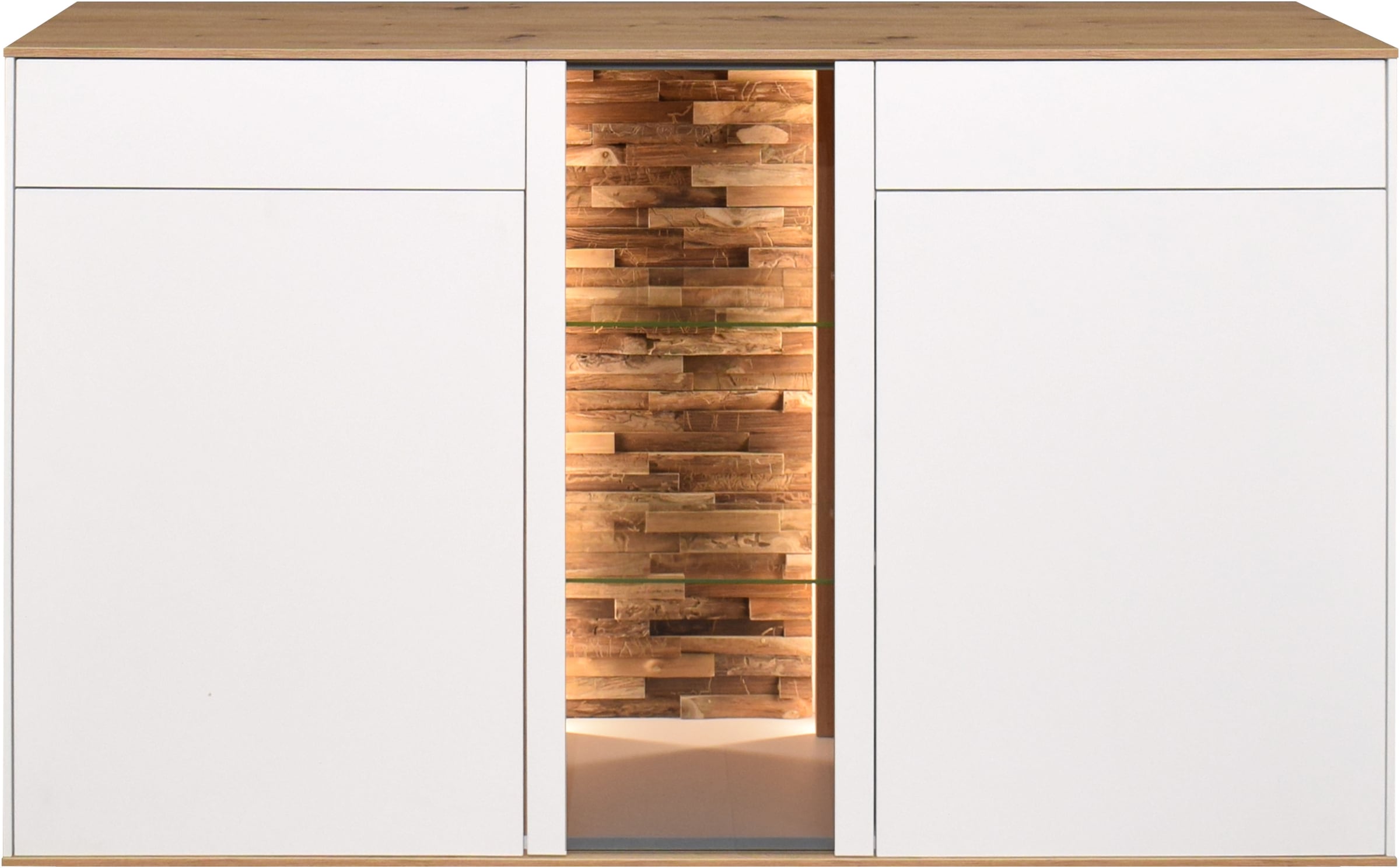 Mäusbacher Kommode Faro Sideboard B 159 cm, inkl. Beleuchtung, Push to open günstig online kaufen
