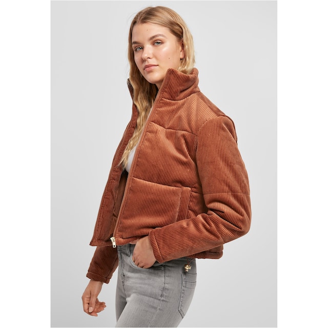 URBAN CLASSICS Winterjacke »Damen Ladies Corduroy Puffer Jacket«, (1 St.),  ohne Kapuze für kaufen | BAUR