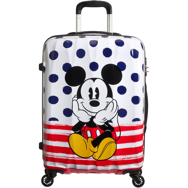 American Tourister® Hartschalen-Trolley »Disney Legends, Mickey Blue Dots,  65 cm«, 4 Rollen | BAUR