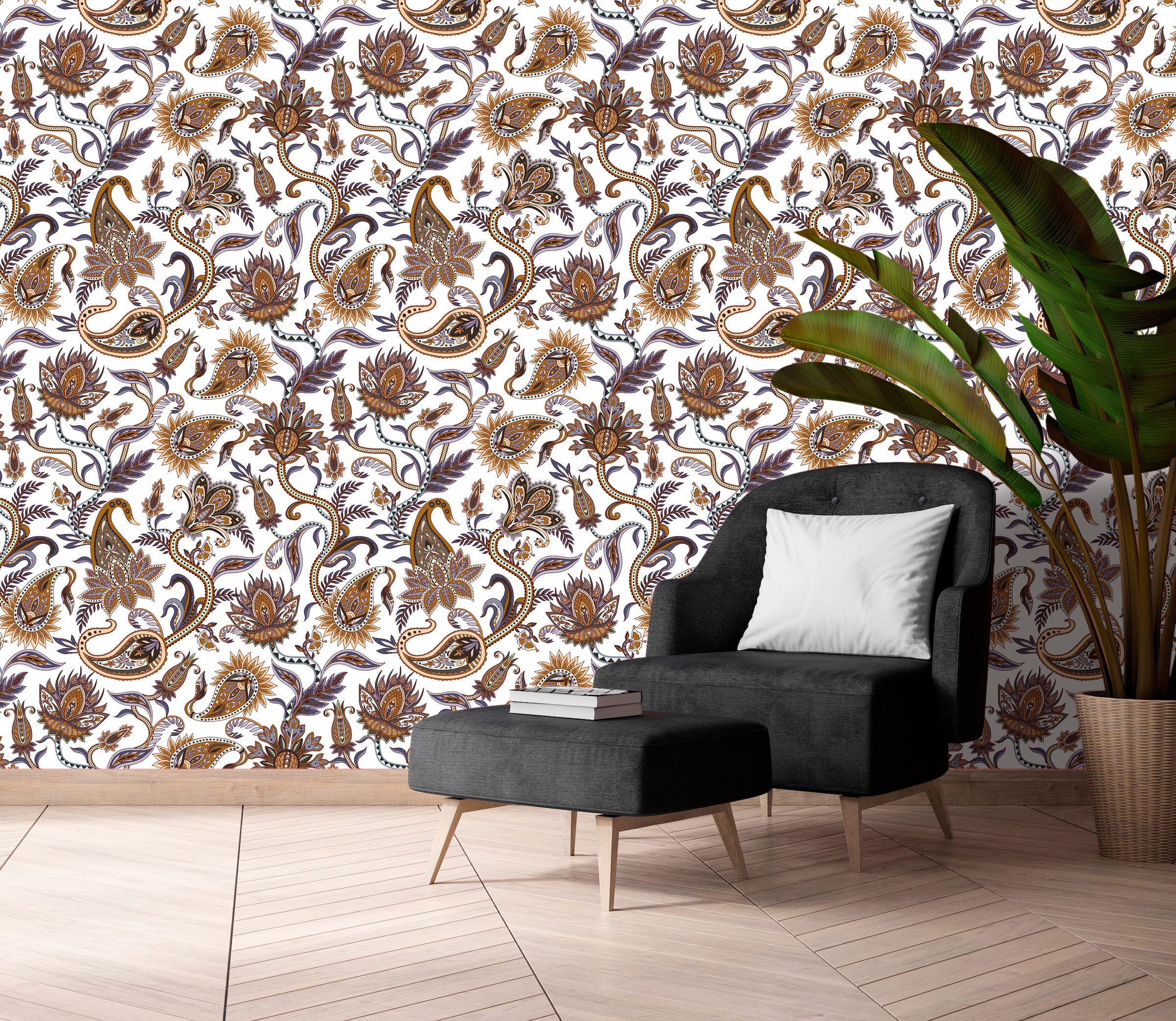 queence Vinyltapete »Aydin«, gemustert-Farbverlauf-bedruckt-abstrakt, 90x250cm, selbstklebend, kinderleichte Anbringung, Sticker
