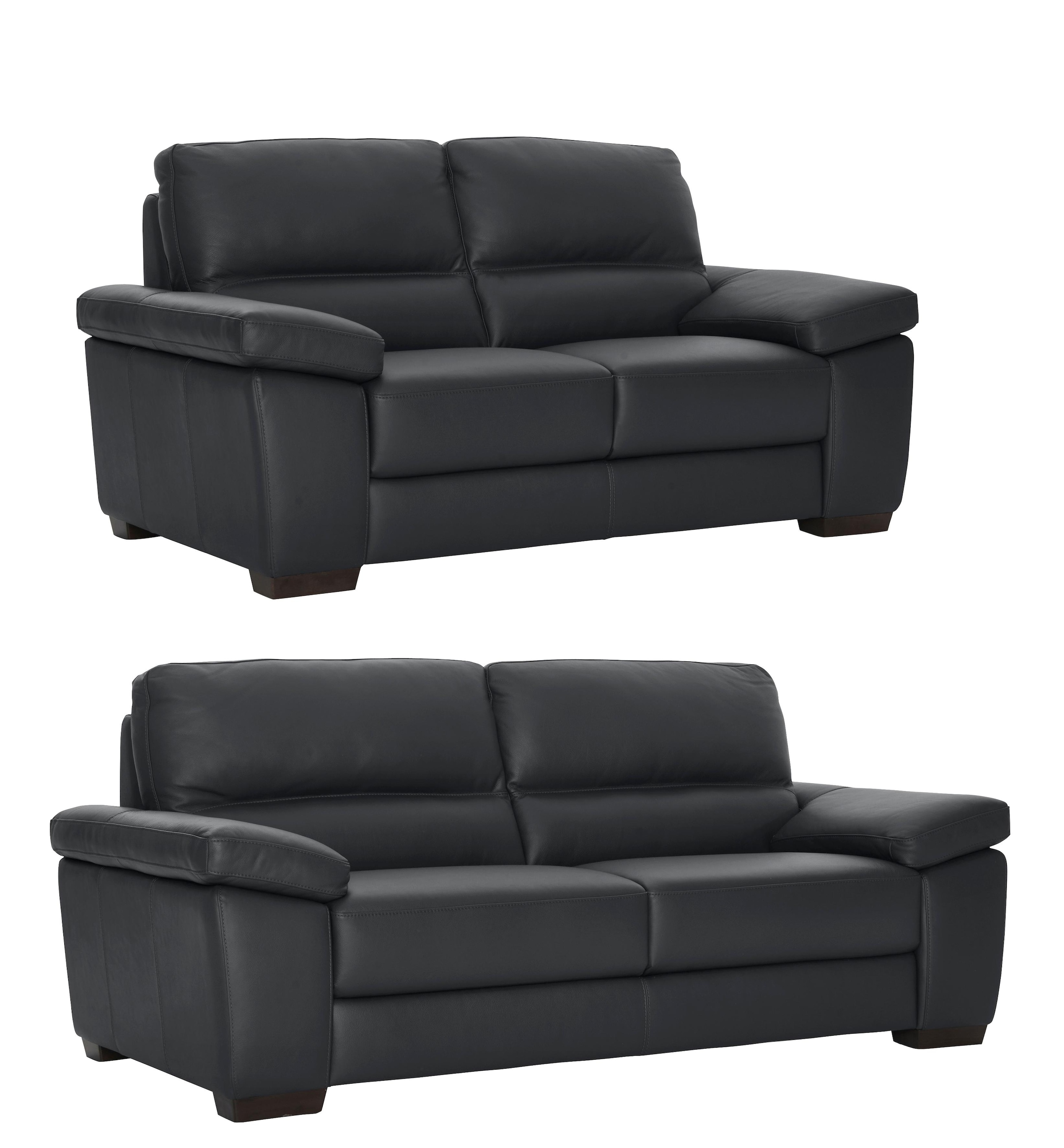 CALIA ITALIA Polstergarnitur »Gaia, hochwertige Garnitur aus 2-Sitzer und 3-Sitzer, edles Design«, (Set, 2 tlg.), Ledergarnitur, in zwei hochwertigen Lederqualitäten