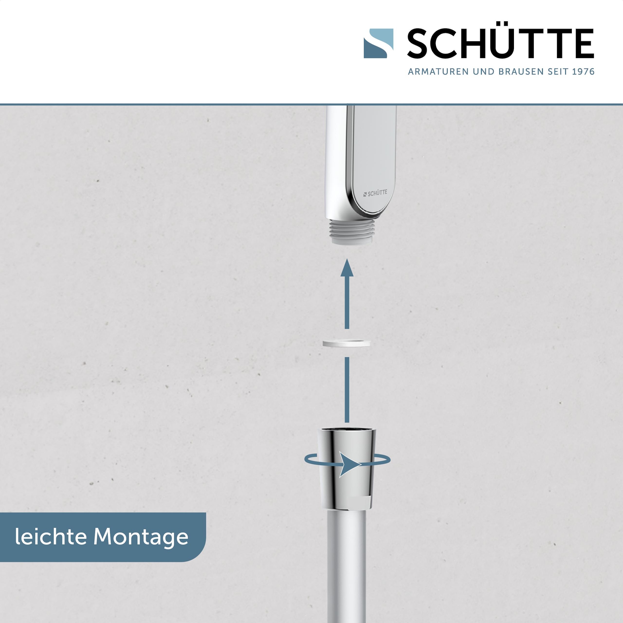 Schütte Stangenbrause-Set »KARIBIK Stangenbrause-Set, Chrom/Hellgrau, oval«, (Komplett-Set, 4 tlg.), chrom/hellgrau