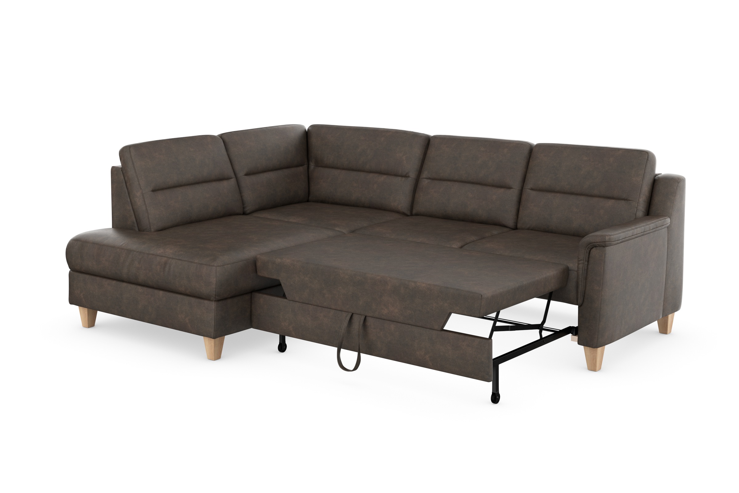 sit&more Ecksofa »Farö L-Form«, inklusive Federkern, wahlweise mit Bettfunktion und Bettkasten