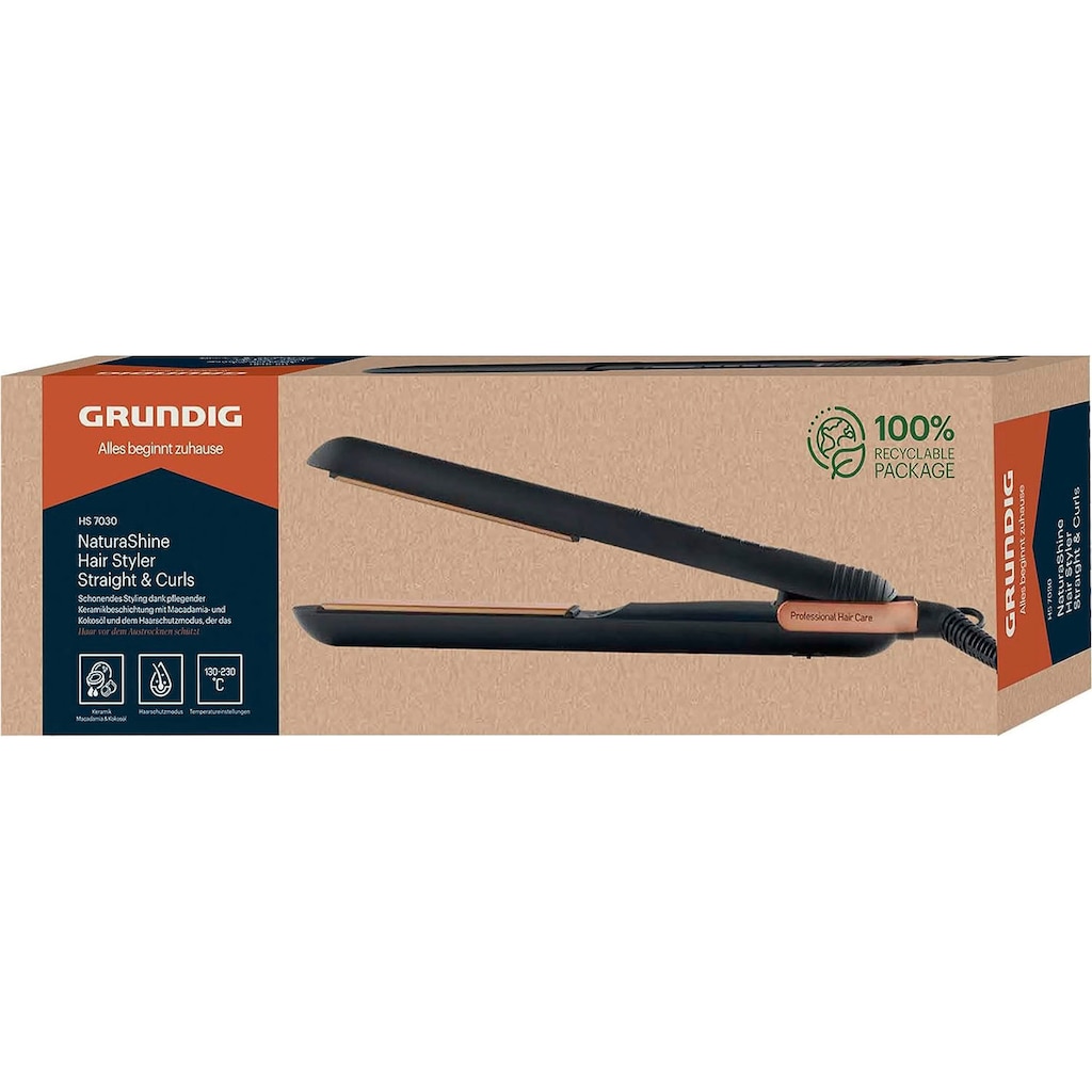 Grundig Glätteisen »HS 7030«, Keramik-Beschichtung, NaturaShine Hair Styler Straight & Curls