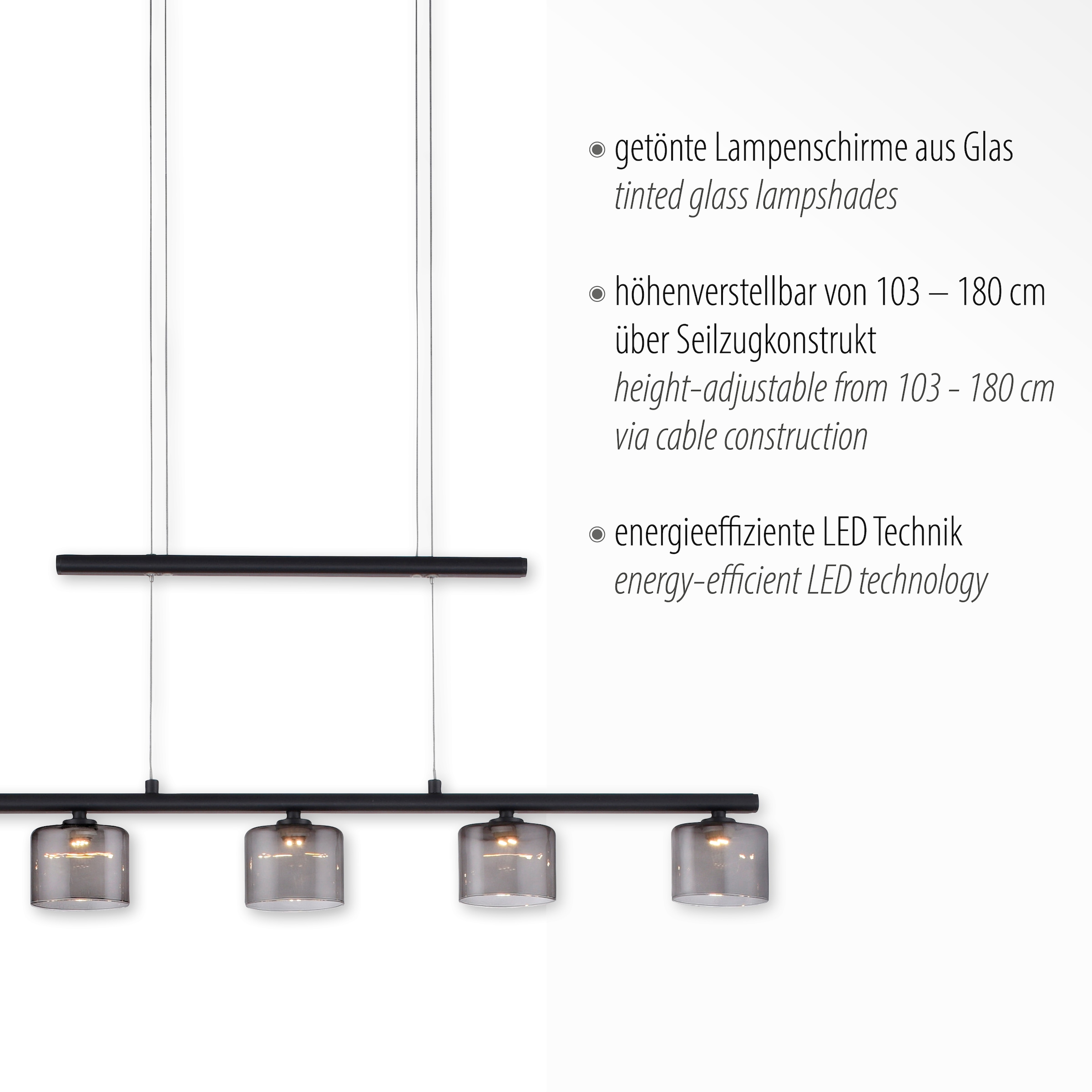 Paul Neuhaus Pendelleuchte »HYDRA«, 5 flammig, Leuchtmittel LED-Board | LED fest integriert, LED