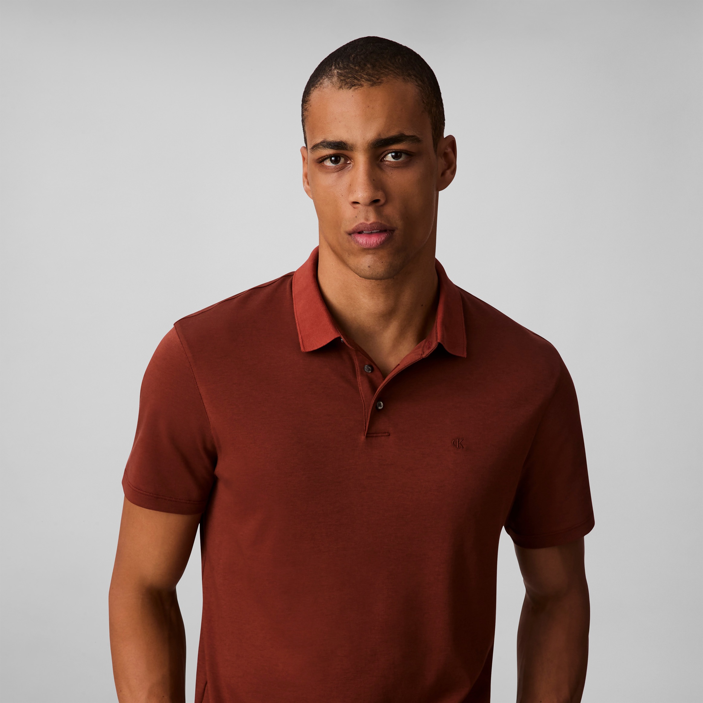 Calvin Klein Poloshirt "SS SUPIMA CHEST EMB POLO", Mit Rundhalsausschnitt günstig online kaufen