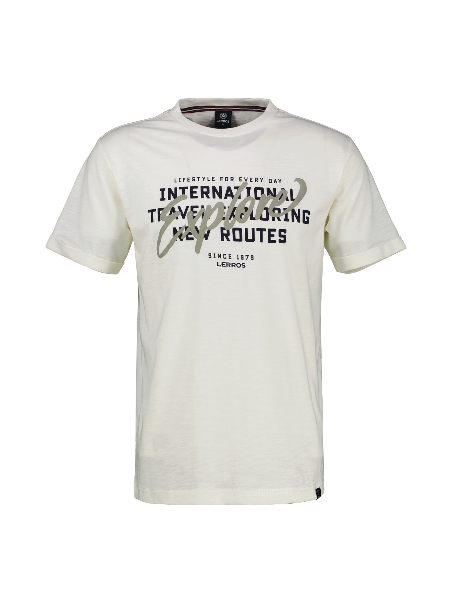LERROS T-Shirt »LERROS Herren Jersey T-Shirt mit Brustprint«